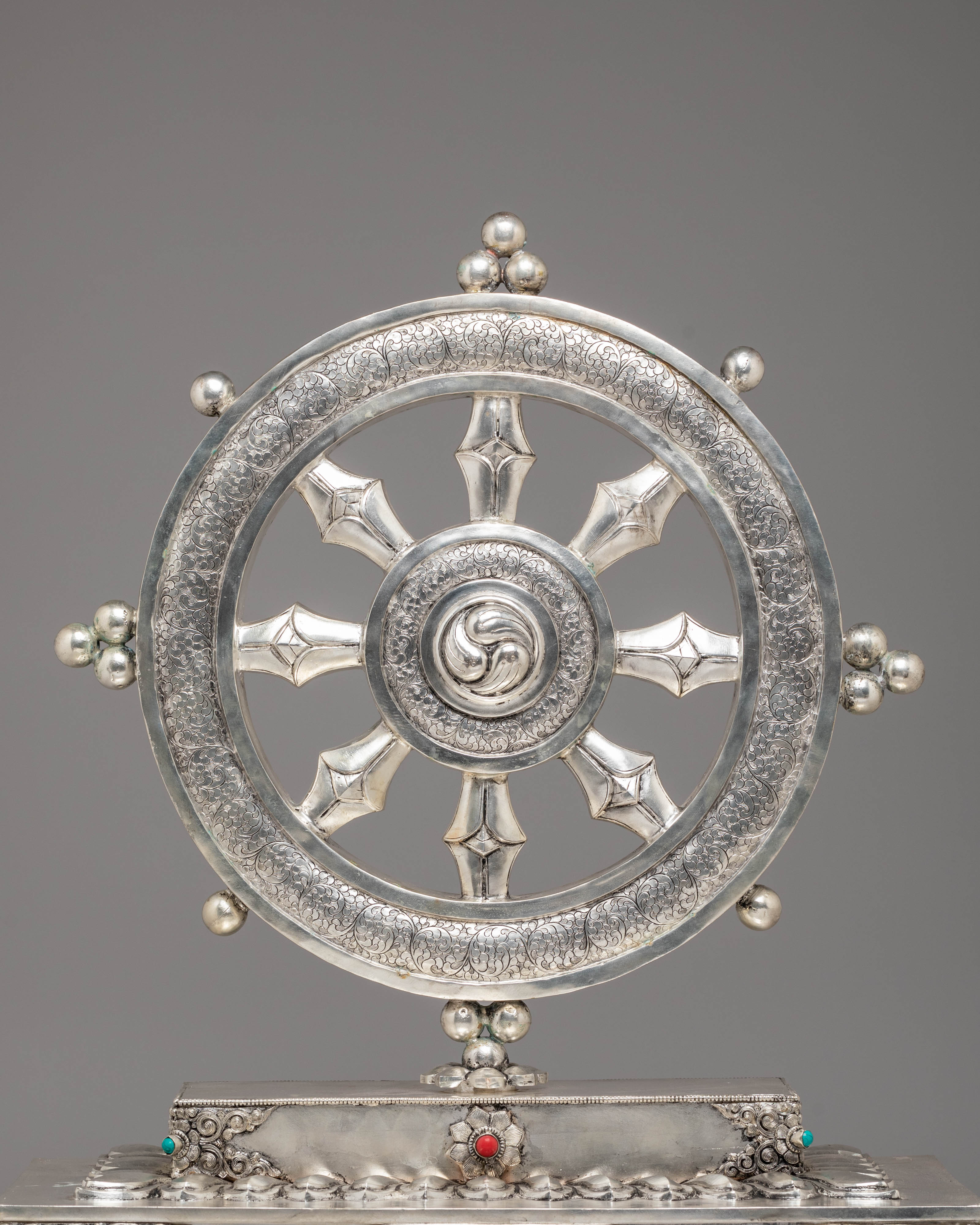 Handcrafted Buddhist Dharma Wheel | Symbol of Spiritual Enlightenment