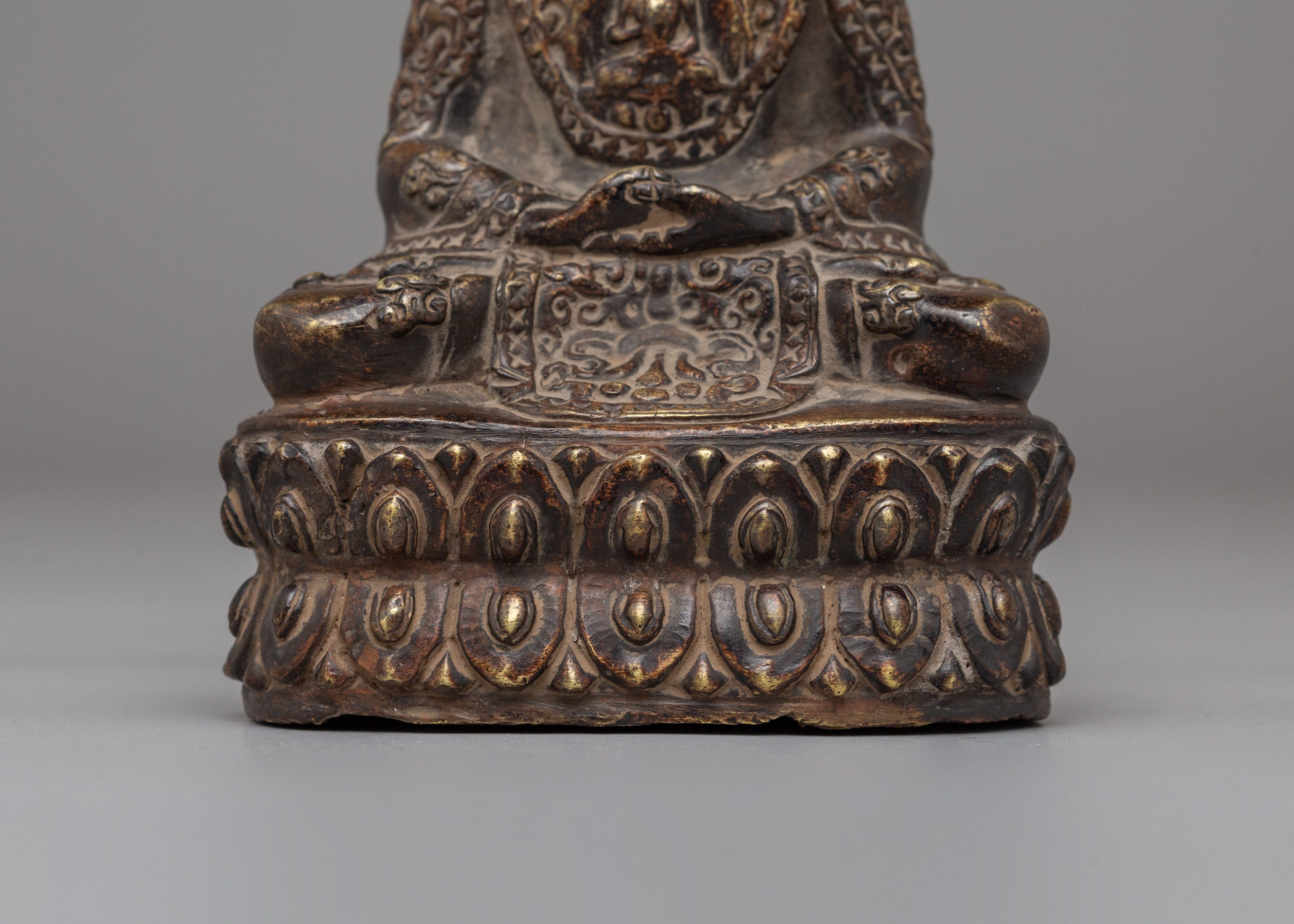 Spiritual Amitabha Buddha Altar Statue | Handcrafted Copper Statue