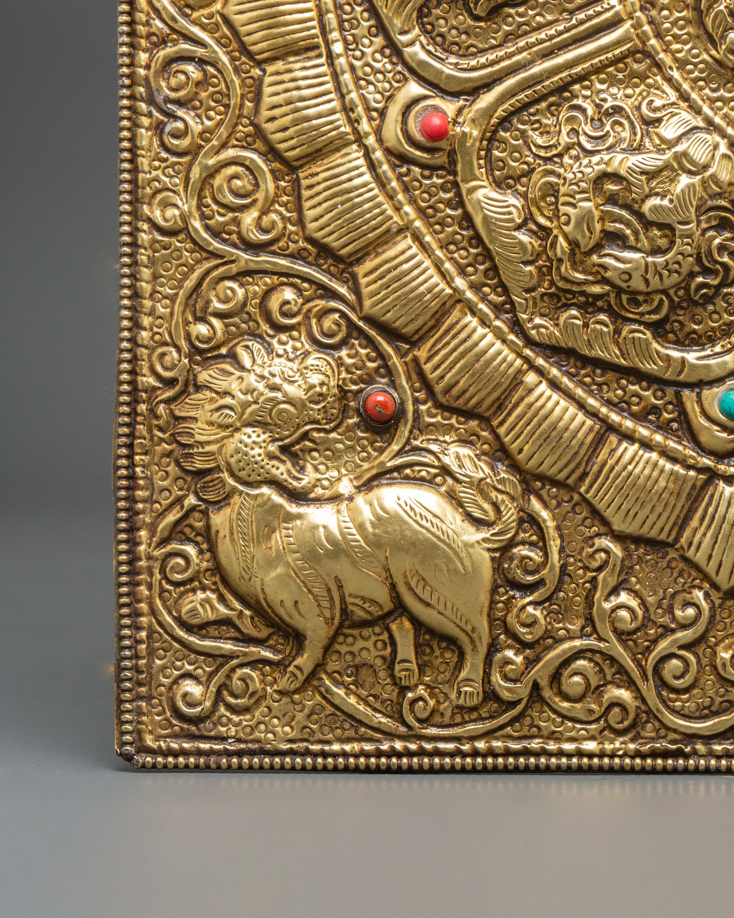 Tibetan Auspicious Symbol Wall Hanging | Handcrafted Brass Buddhist Art