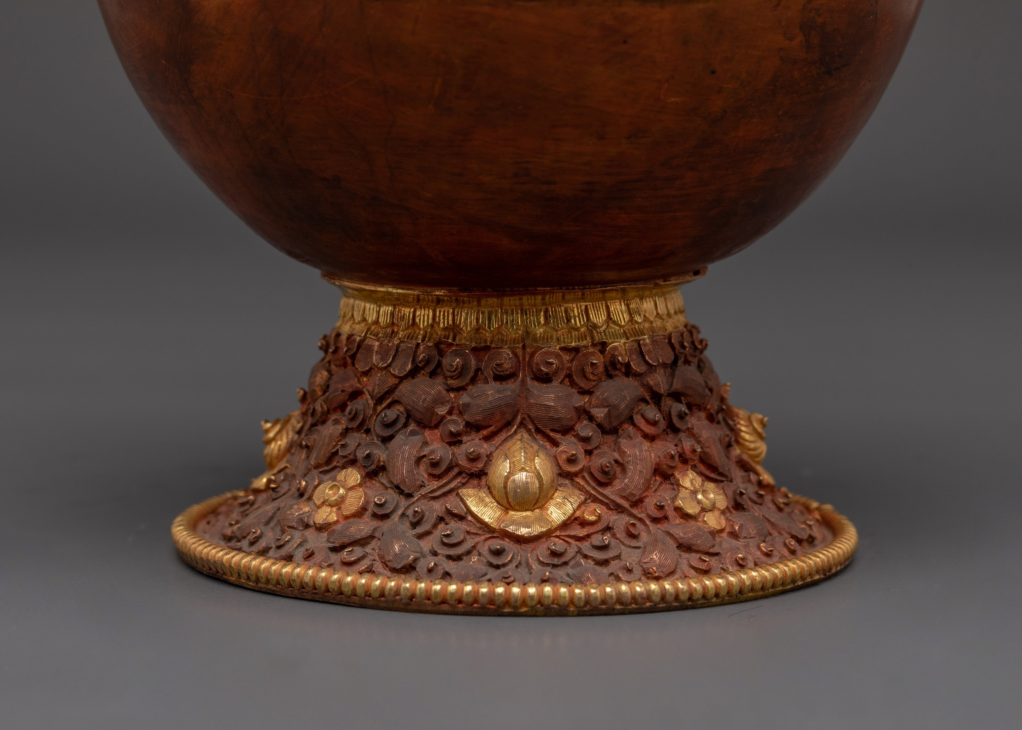 Tibetan Spiritual Offering Bhumba Ritual Vessel | Sacred Altar Decor