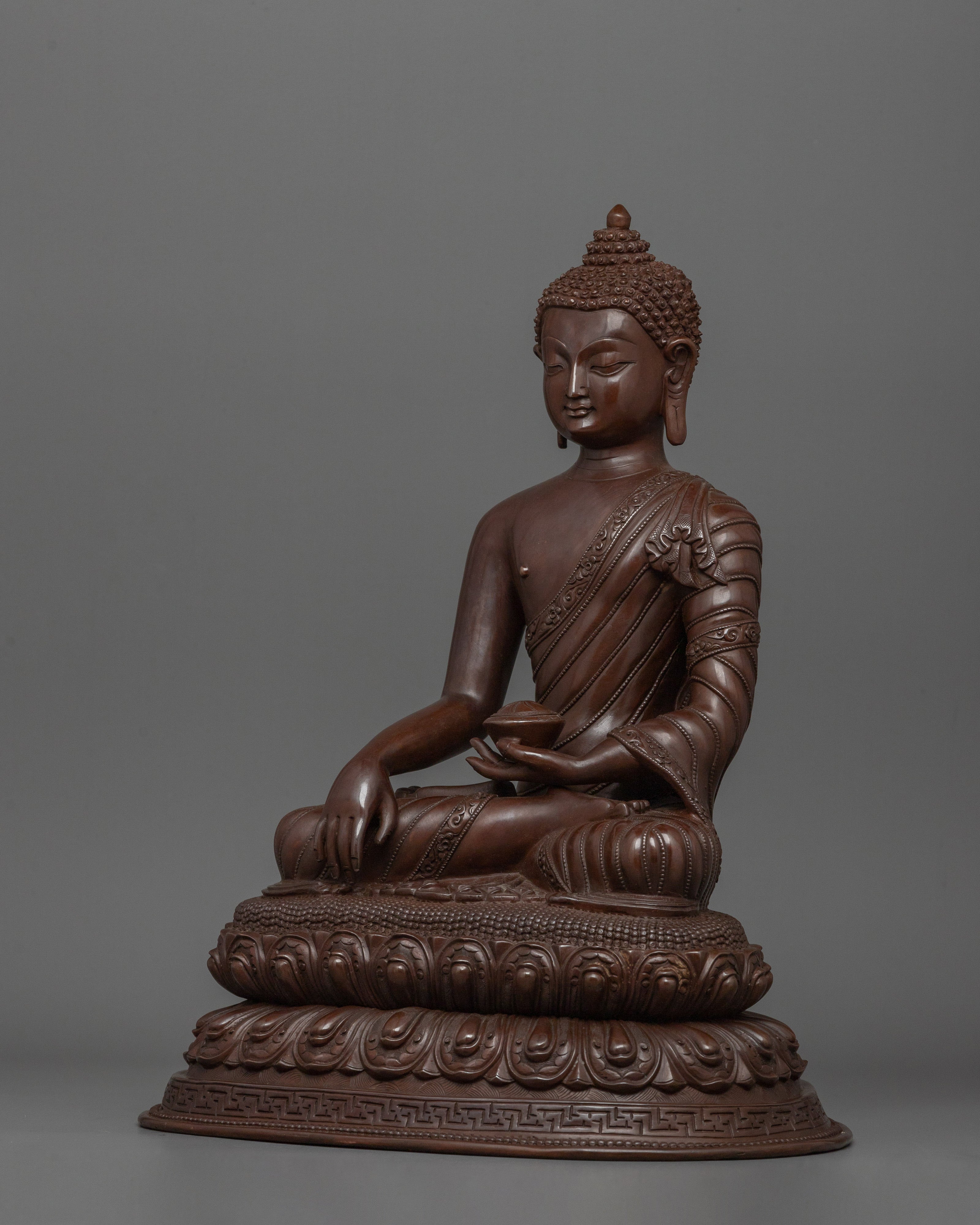 Shakyamuni Buddha Statue For Spiritual Peace | Traditional Sacred Buddhist Artwork