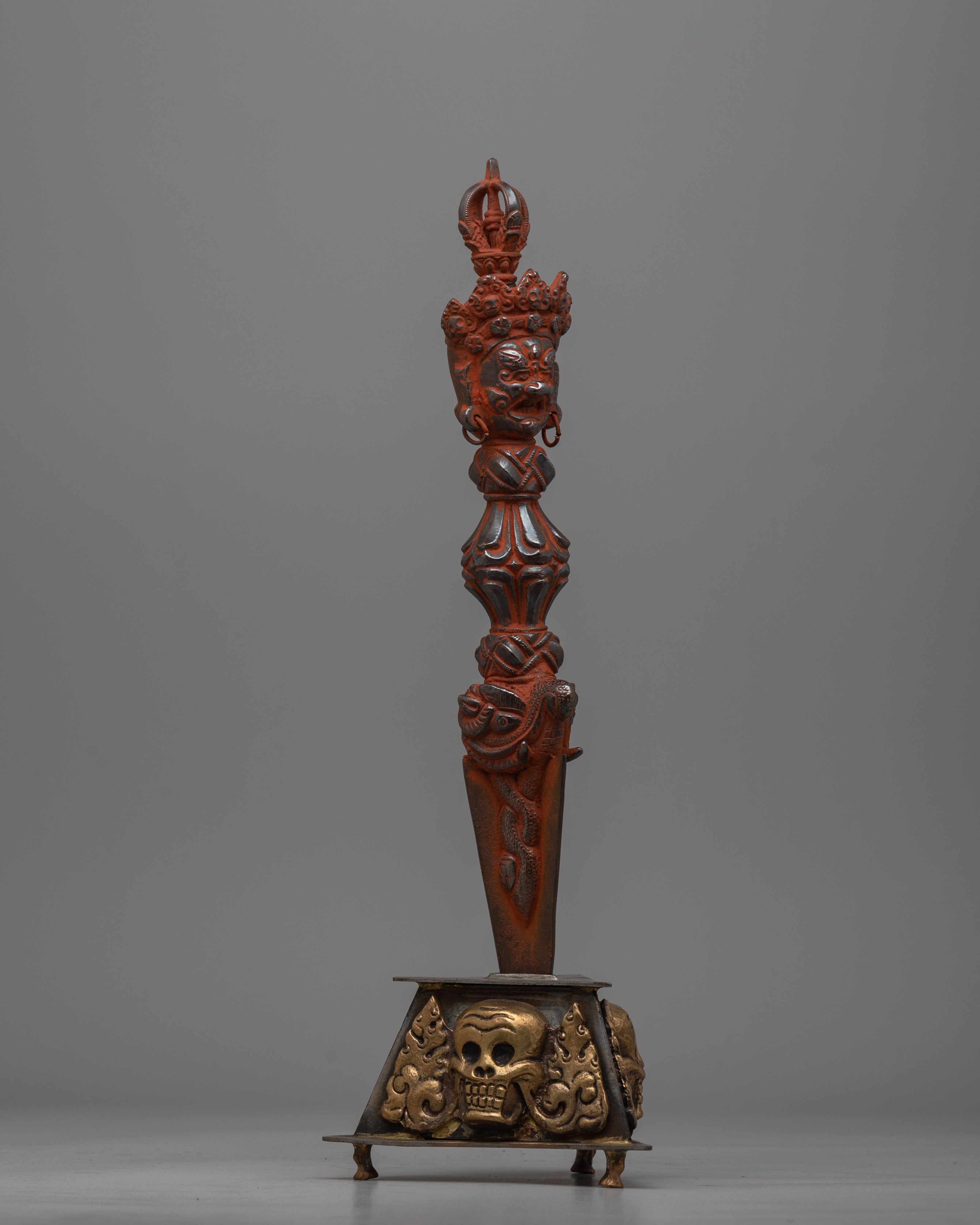 Traditional Buddhist Ritual Dagger Phurba | Sacred Tibetan Tool for Energy Work