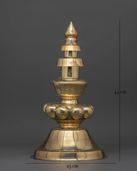 Large Handcrafted Brass Gajur | Sacred Temples and Shrines
