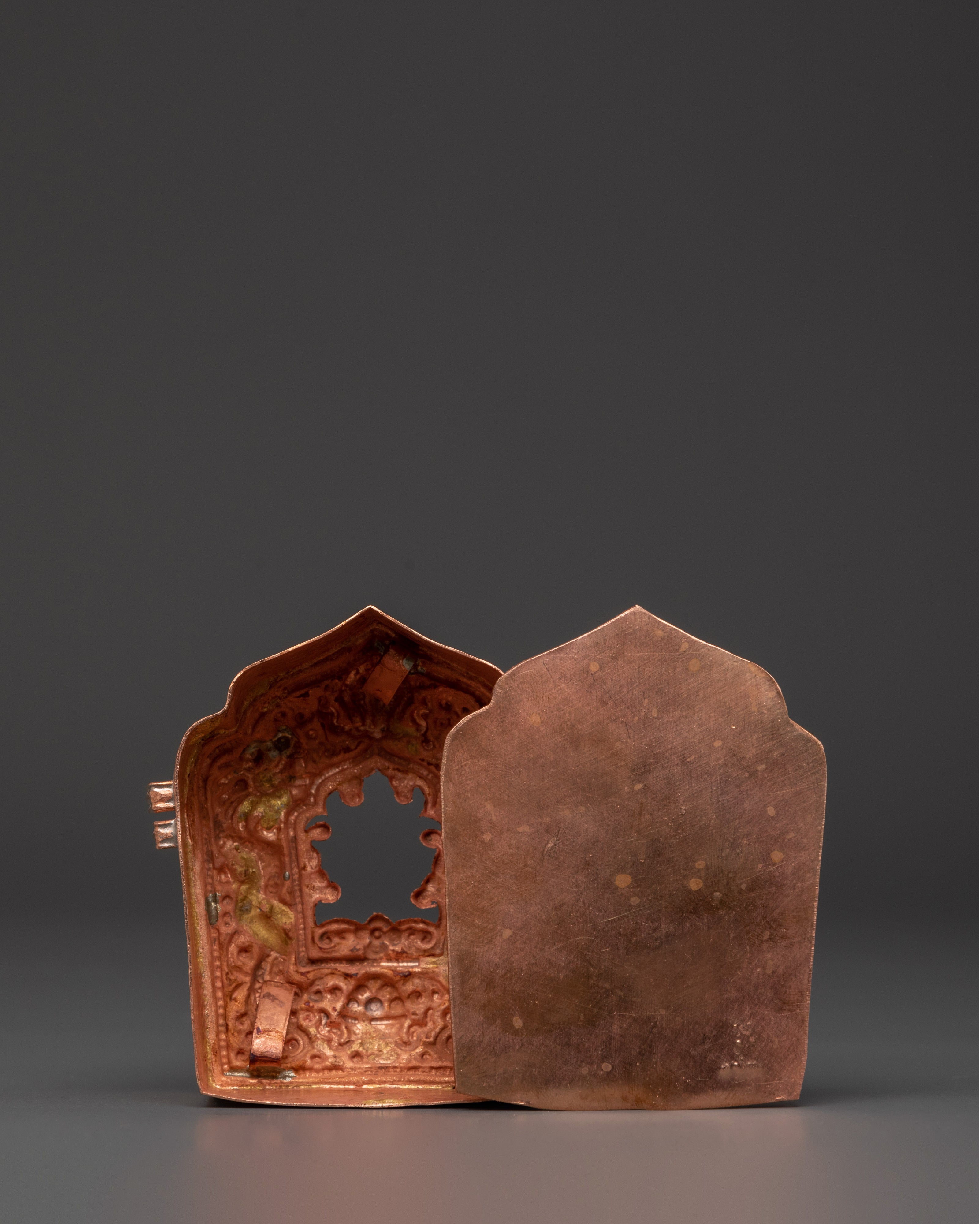 Tibetan Buddhist Copper Ghau Box for Relics and Mantras