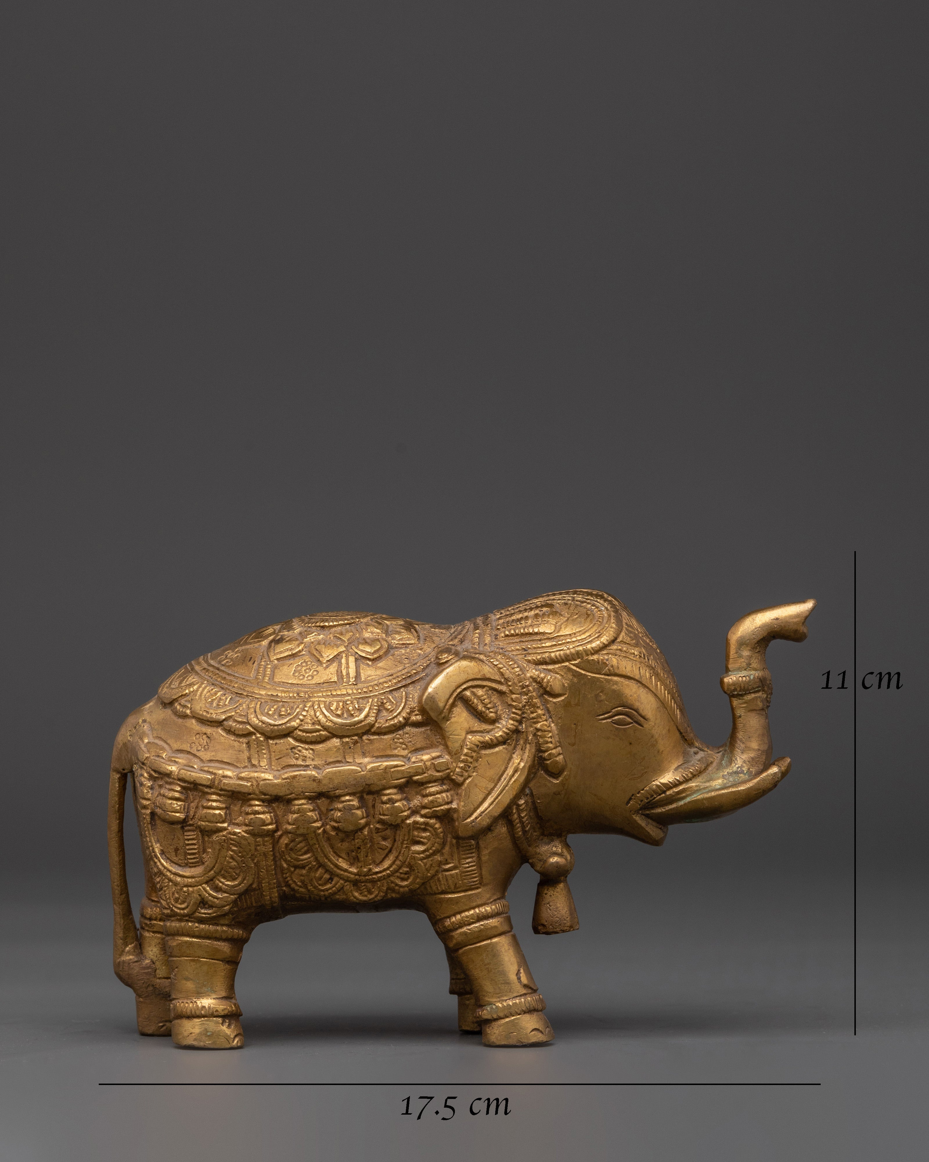 Decorative Elephant Statue | Handmade Brass Elephant Figurine for Home Decor