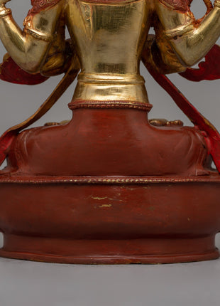 Chenrezig Compassionate Buddha Statue | Divine Spiritual Artwork From Nepal