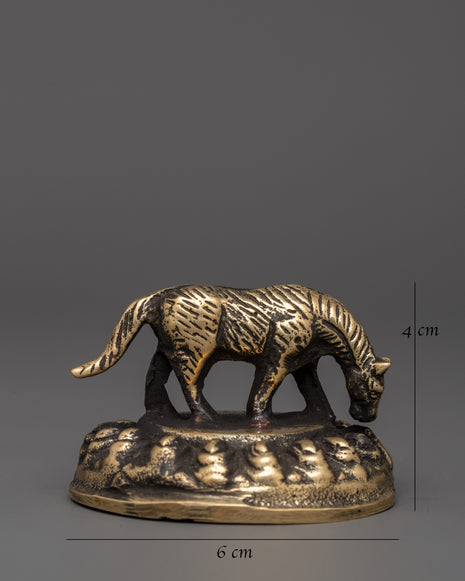 Mini Brass Horse Statue | Handcrafted Spiritual Animal Figurine