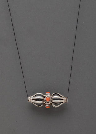 Tibetan Sterling Silver Vajra Amulet Locket | Handcrafted Pendant