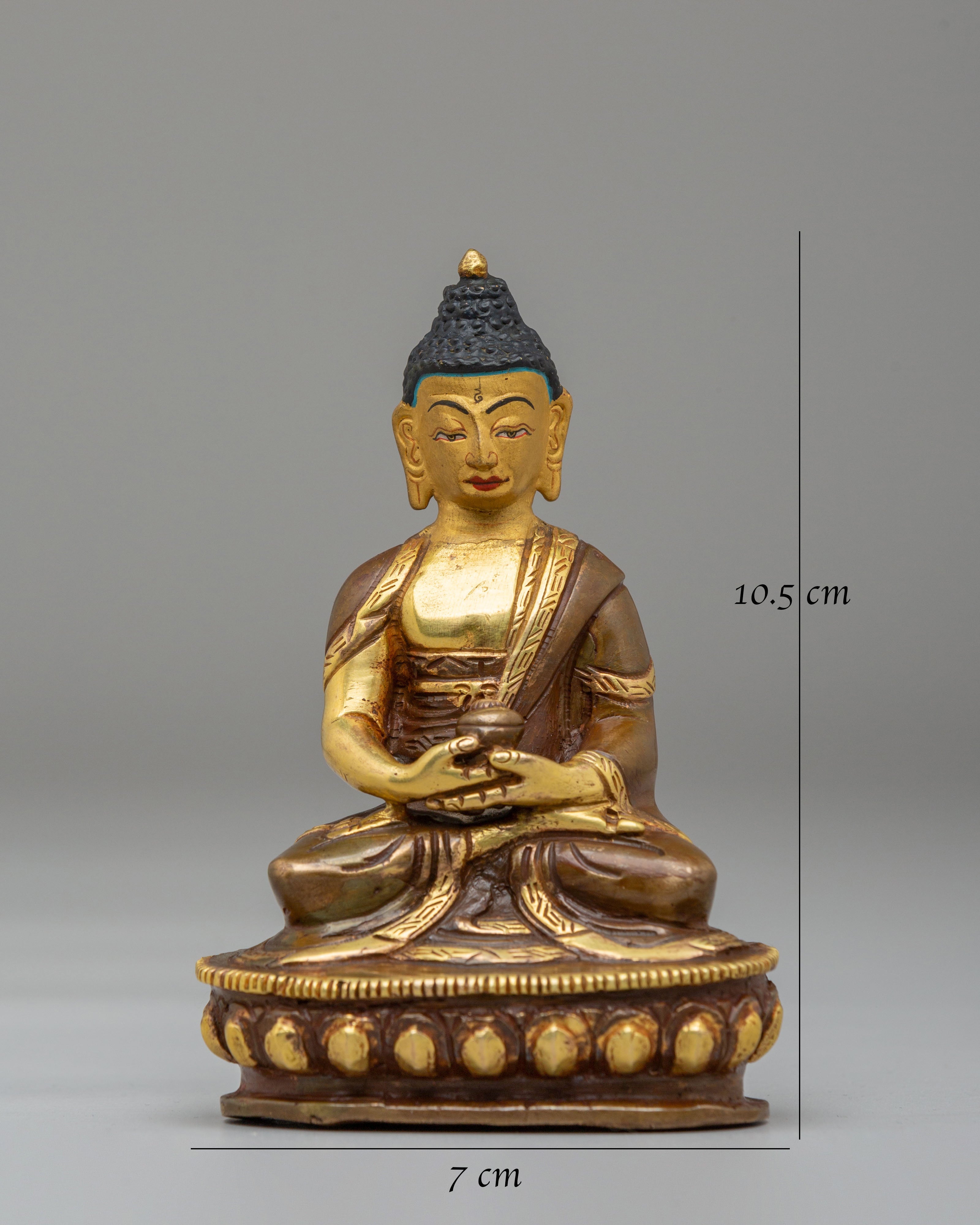 Infinite Light of Amitabha Buddha Statue | Gold Plated Copper Statue