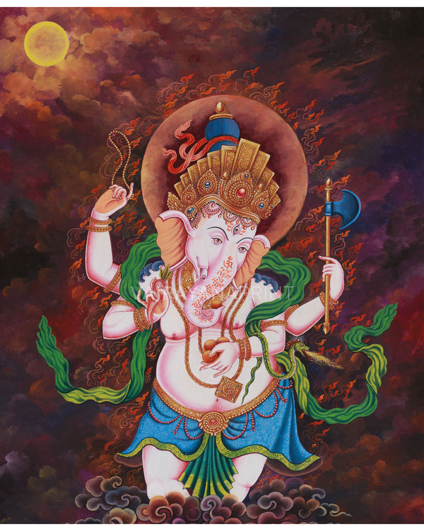 Ganesha Canvas Print | Sacred Hindu Deity Artwork