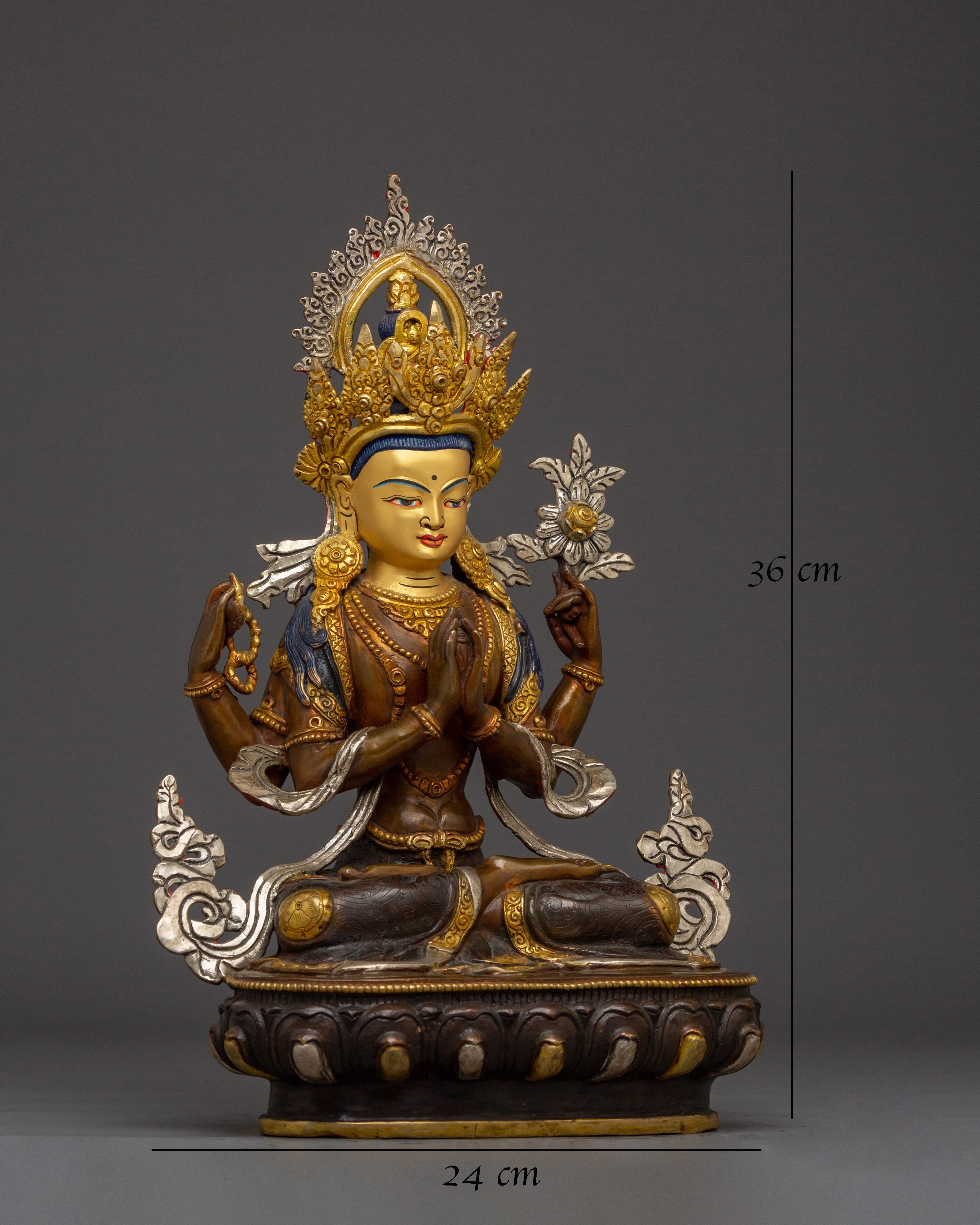 handmade-tibetan-artwork-of-chenrezig