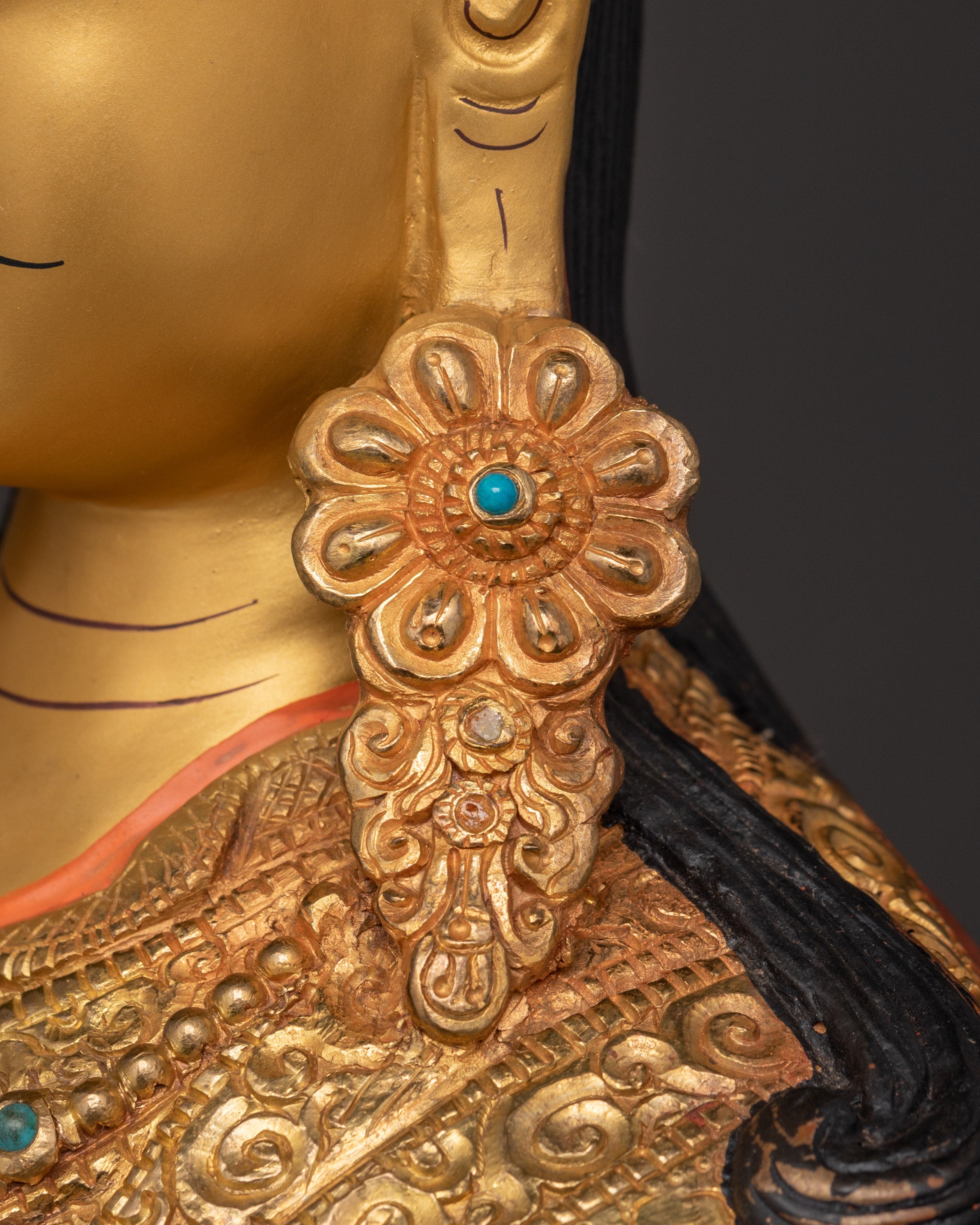 Guru Rinpoche Copper Body Statue | Sacred Padmasambhava Figure