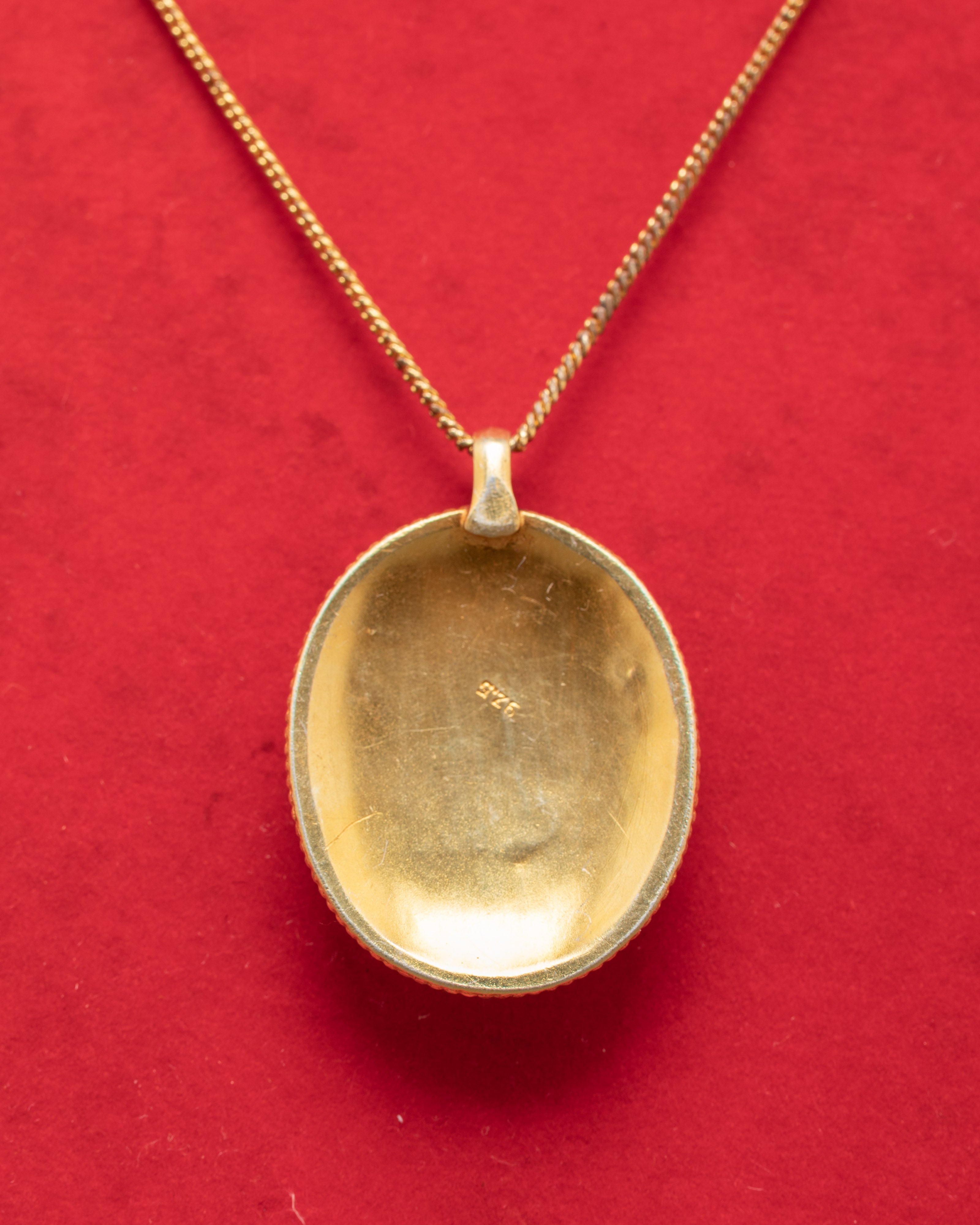 Elegant Handcrafted Gold Filigree Locket | Panna, Ruby, Coral, and Turquoise Stones