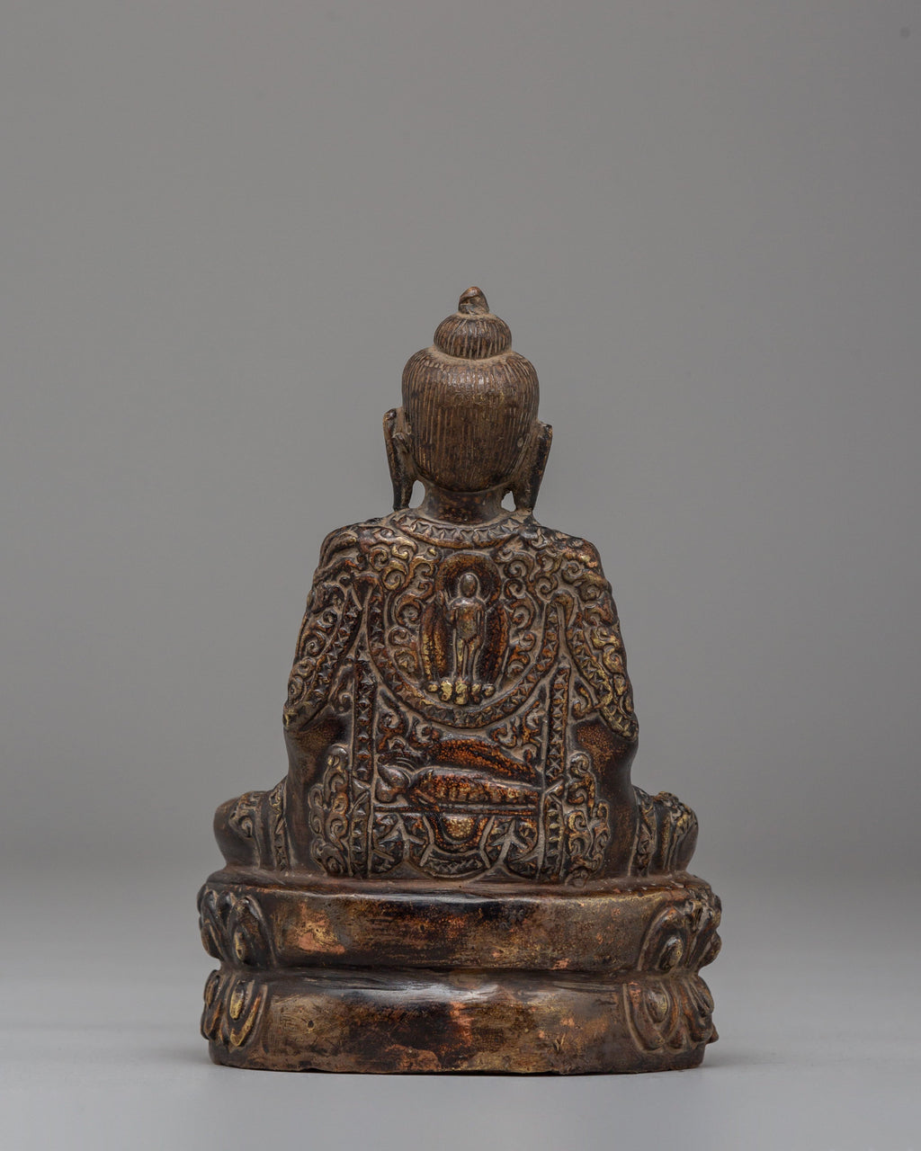 Spiritual Amitabha Buddha Altar Statue | Handcrafted Copper Statue