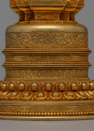 Handcrafted Stupa Buddhist Kadampa| Spiritual Symbol for Home or Altar