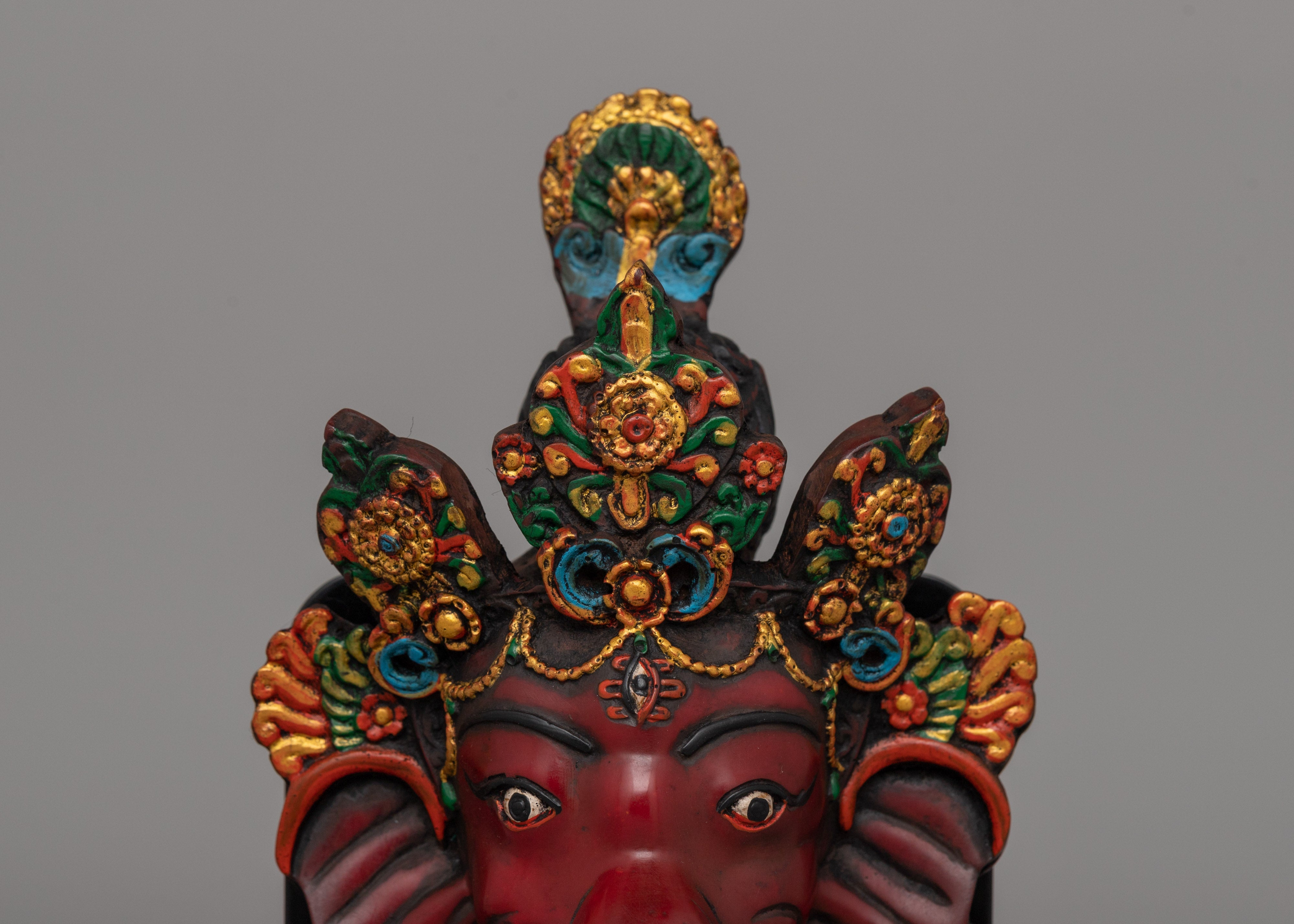 Handcrafted Lord Ganesh Mask in Ceramic | Hindu Deity