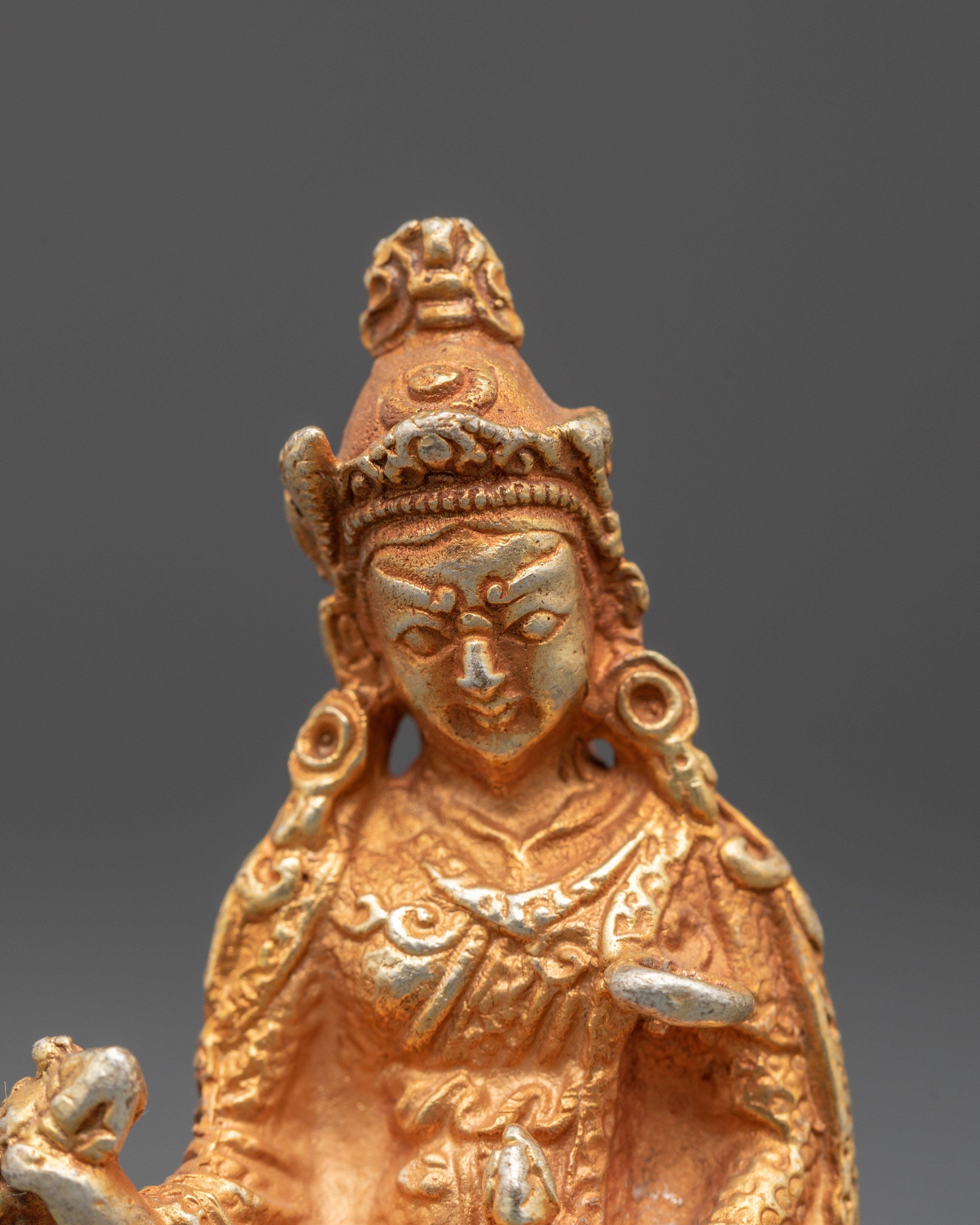 Guru Rinpoche Gold Plated Statue | Buddhist deity statue