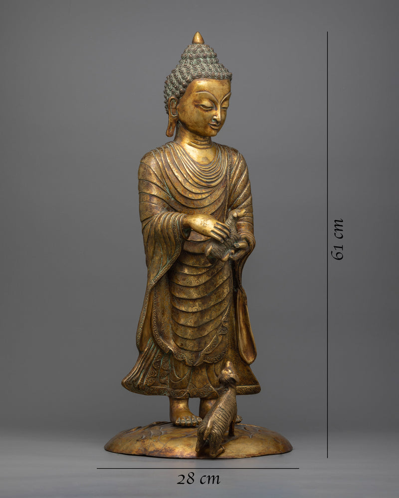 Standing Buddha Shakyamuni Statue | Enlightenment in Your Sacred Space