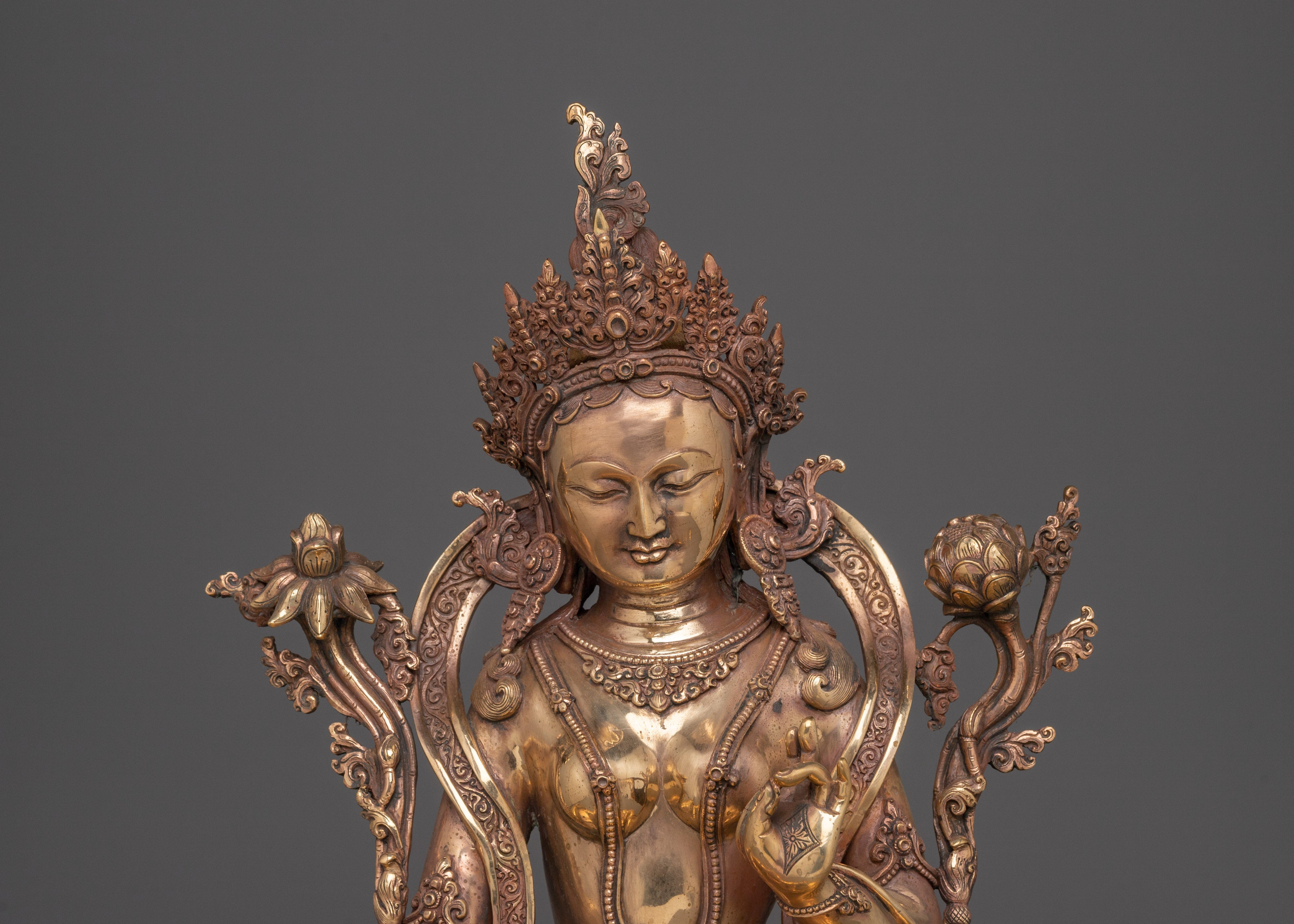 Sacred Compassion Deity Green Tara Statue | Tibetan Buddhist Goddess