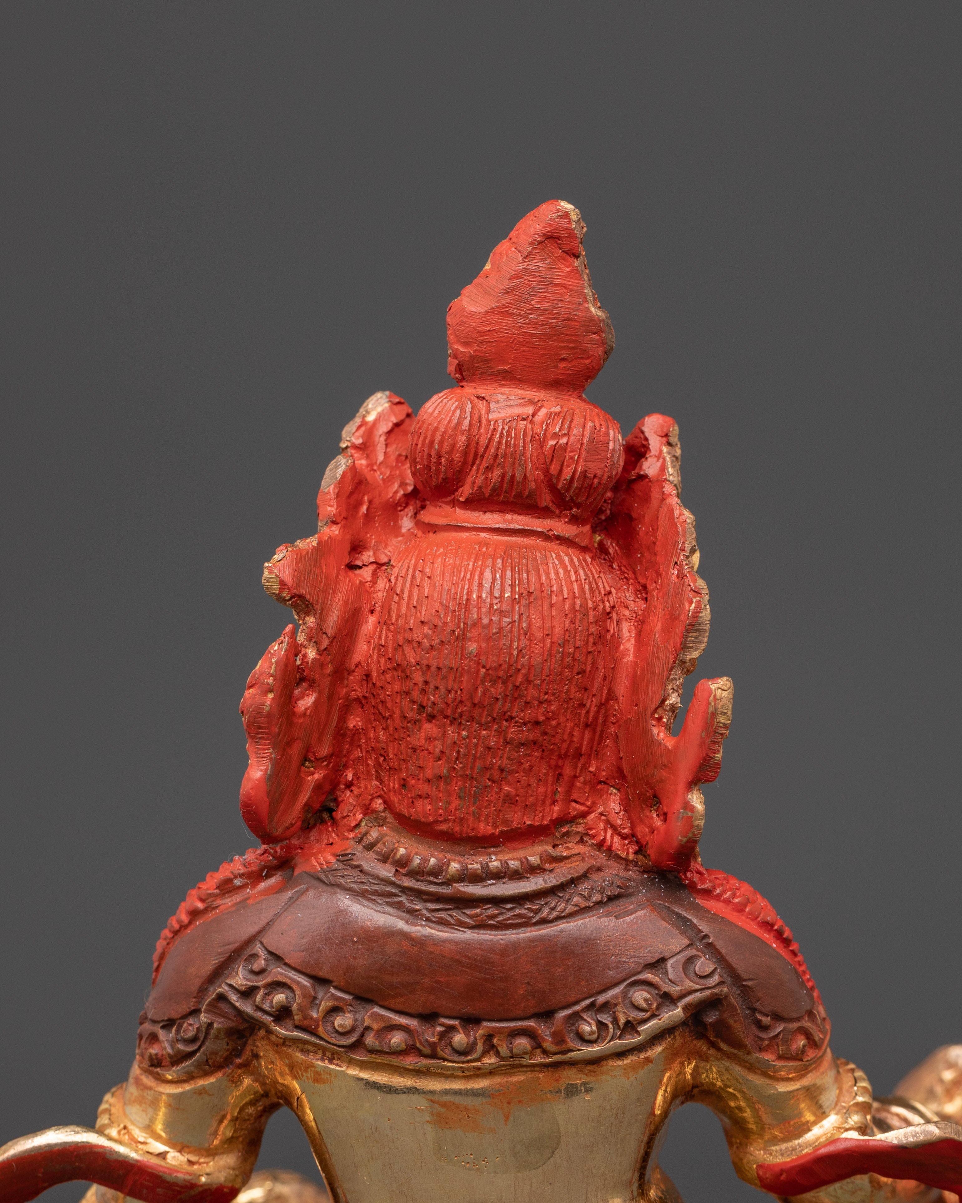Handcrafted Dzambhala Wealth Deity Statue | Tibetan Gold Plated Copper Figurine