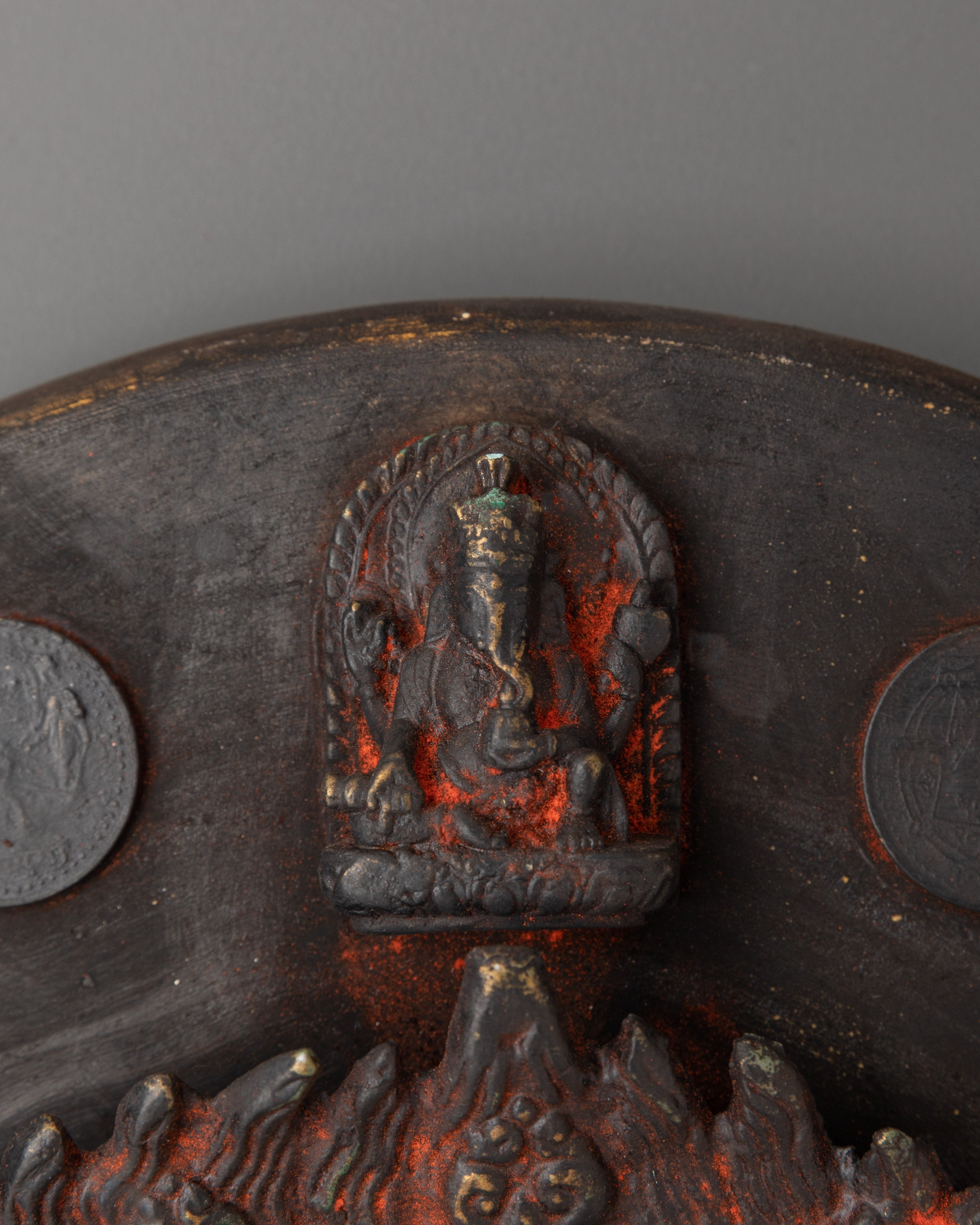 Spiritual Wooden Wall Hanging | Mahakala Wall Decor