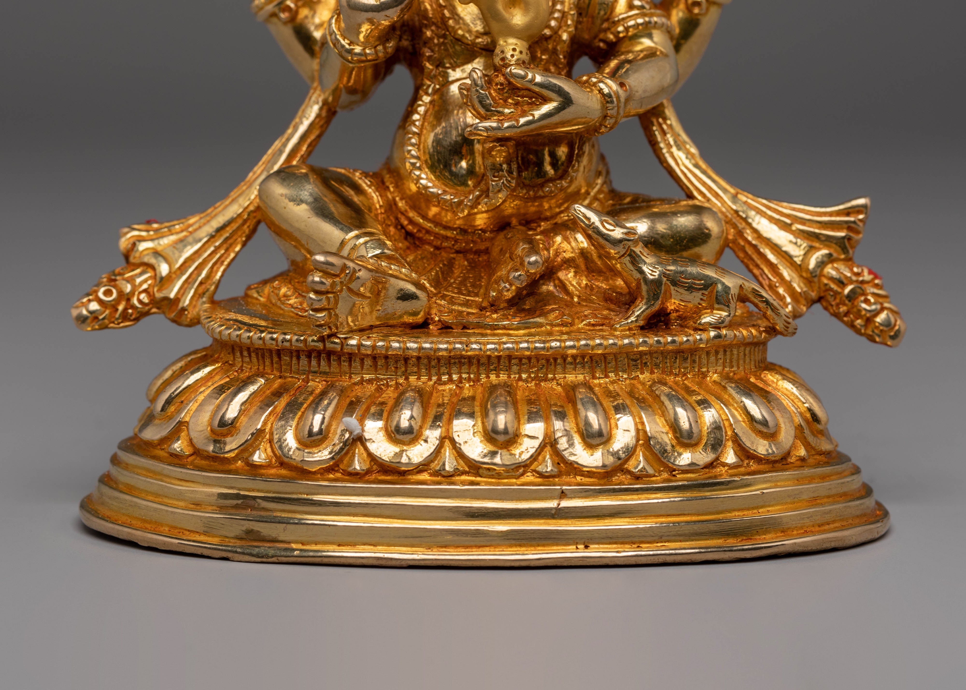 Lord Ganesha Statue for Altars | Gold Plated Copper Figurine