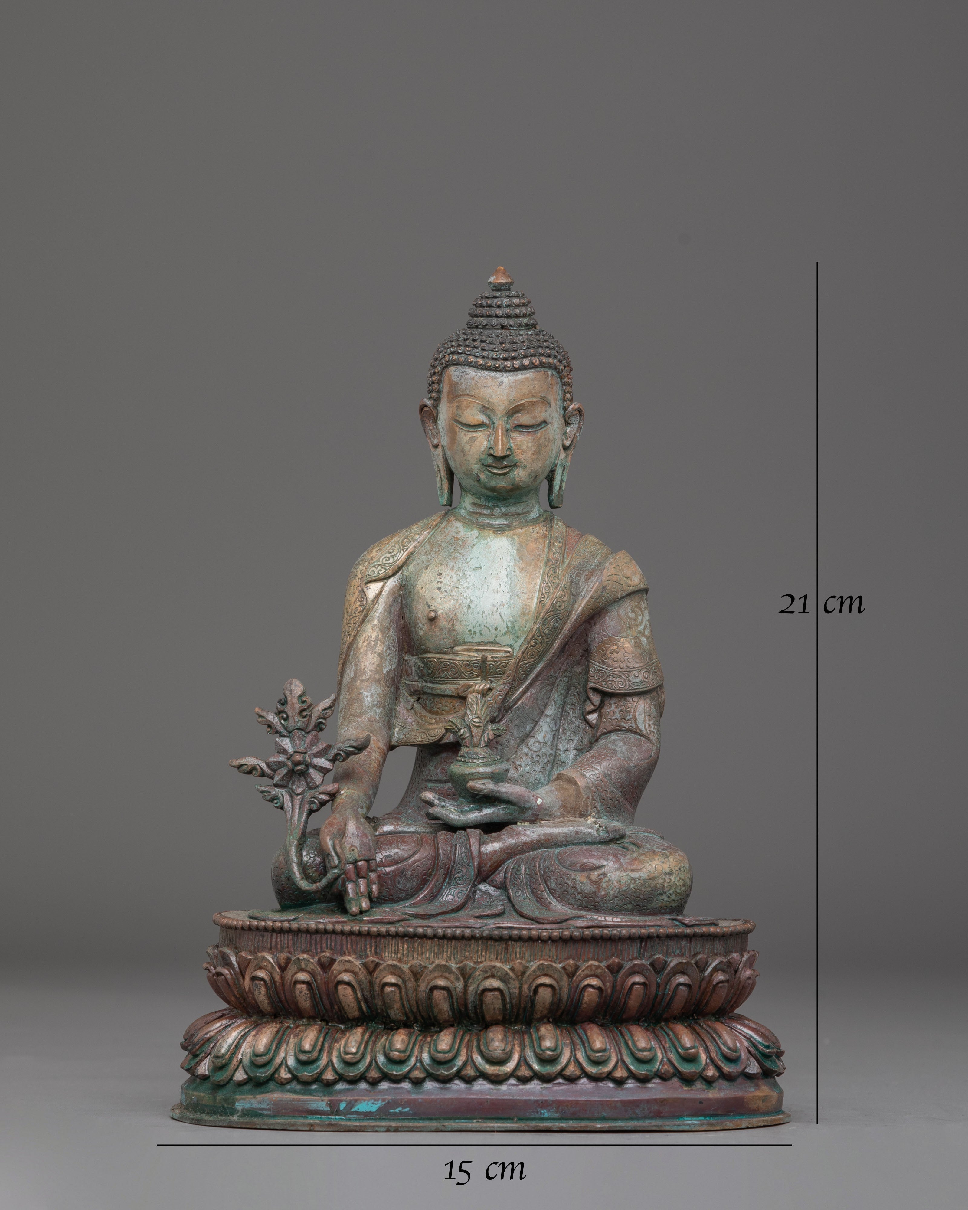 Oxidized Copper Statue of Bhaisajyaguru | Symbol of Healing