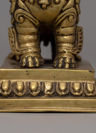 Pair of Guardian Lion Statue | Sacred Pair for Protection and Positive Energy