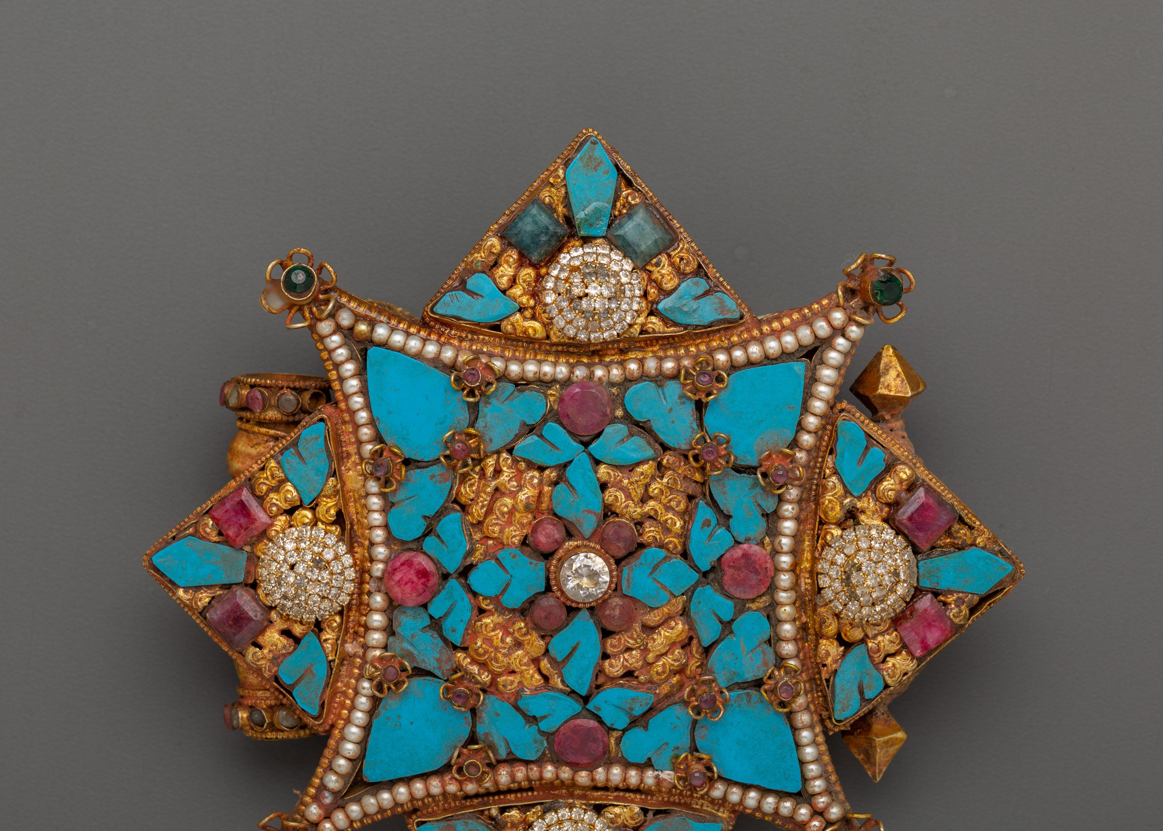 Tibetan Ghau Box Locket with Copper Body | Copper Body with Gold & Silver Plating
