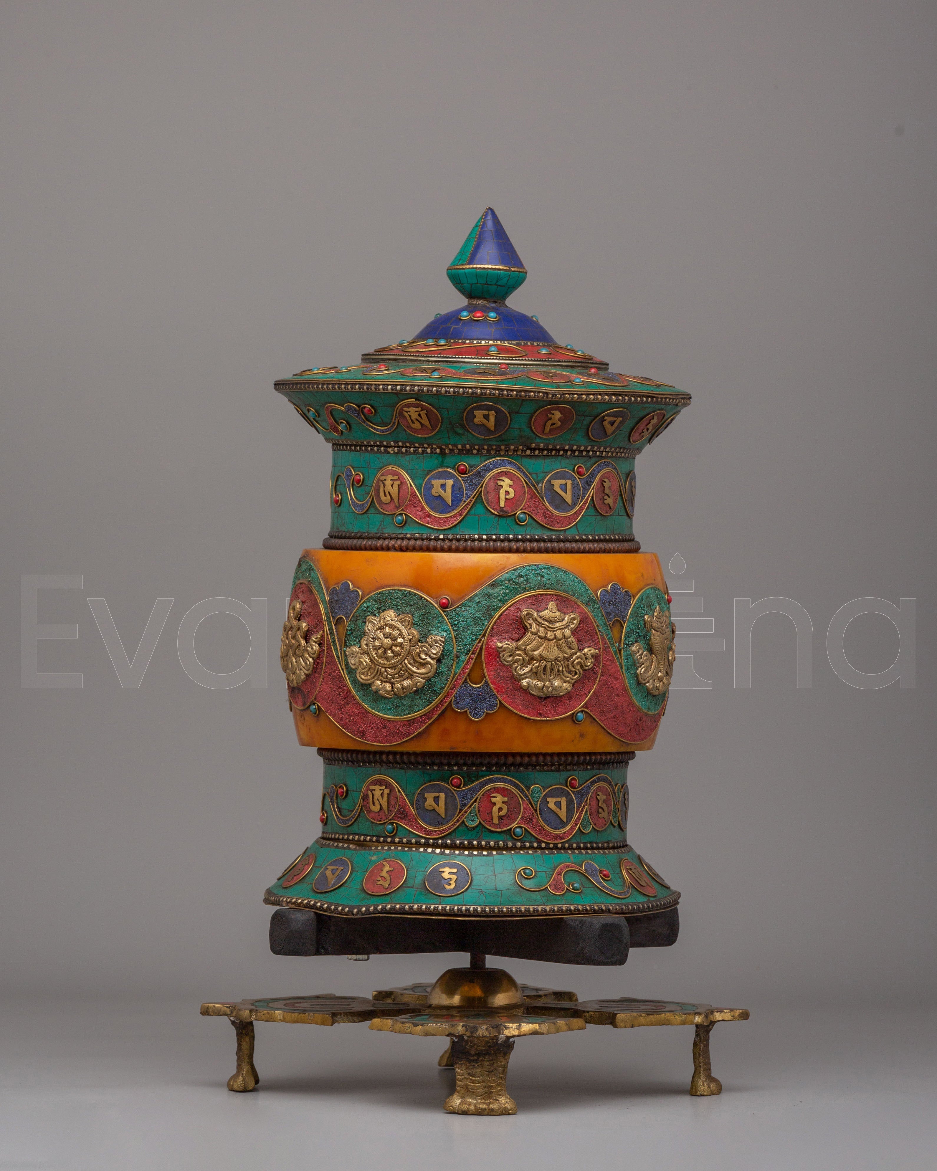 Auspicious Symbol Prayer Wheel |