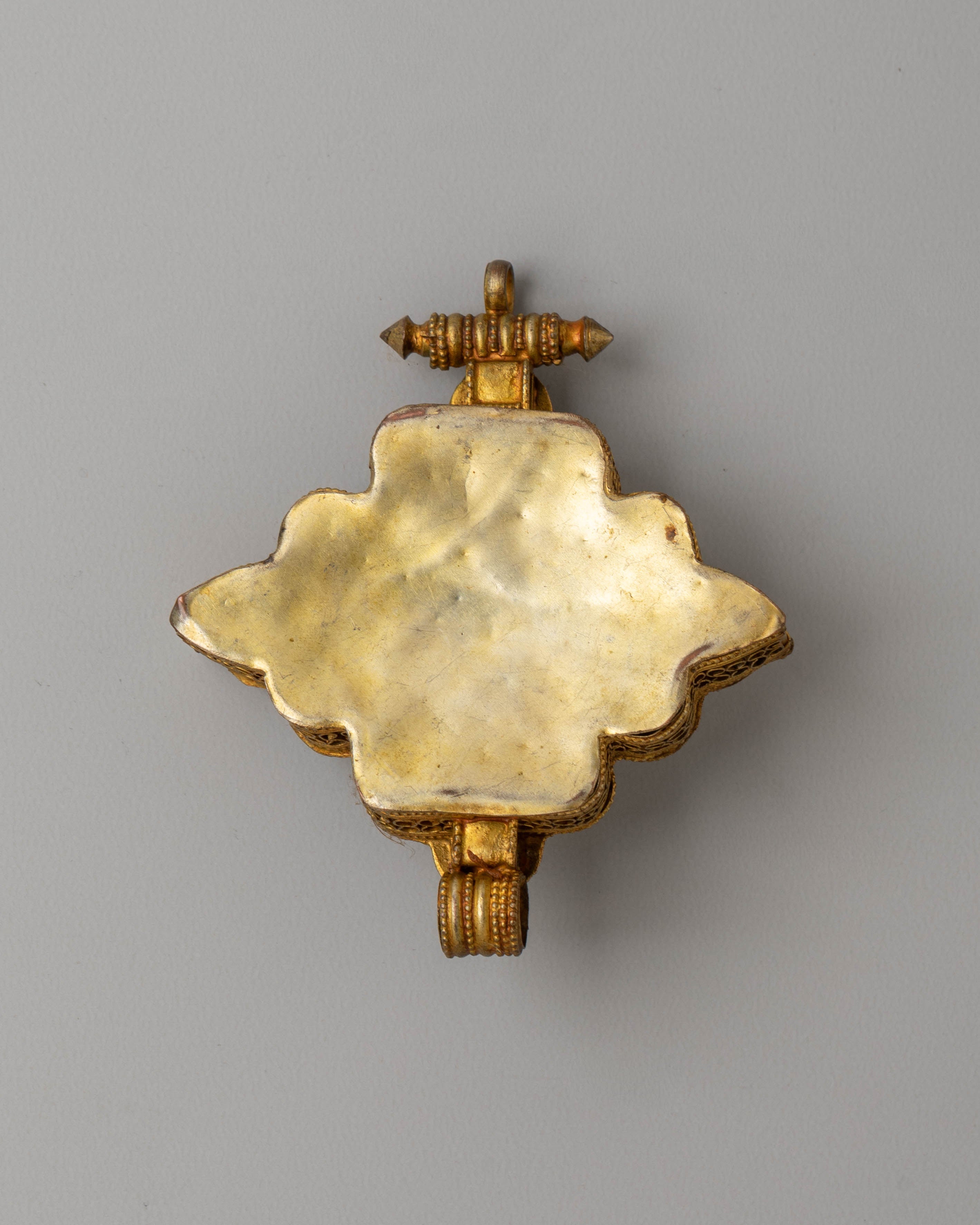 Ghau Locket with Gemstone | Handcrafted Spiritual Jewelry