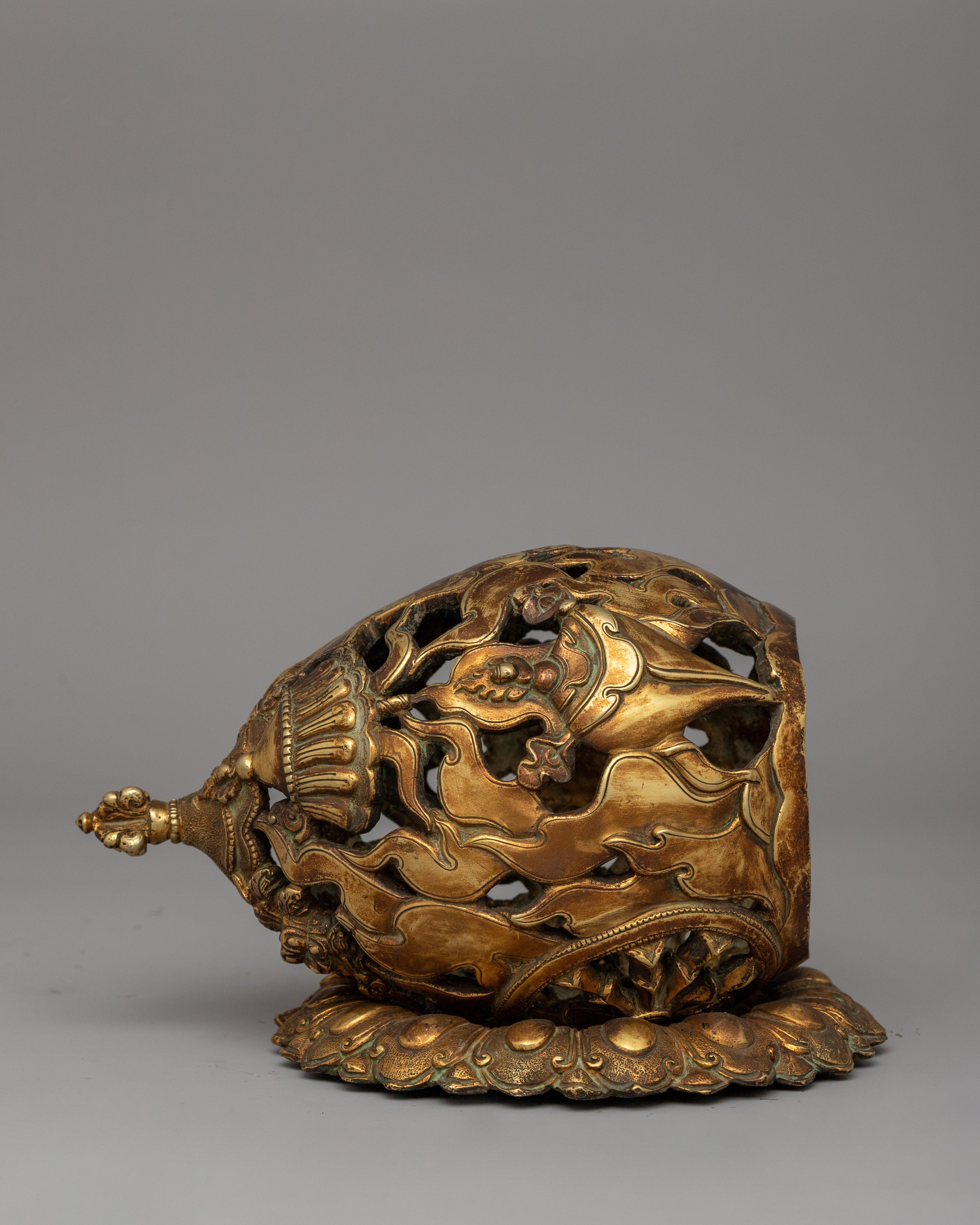 Gold-Plated Incense Burner for Shrine | Traditionally Handcrafted Art
