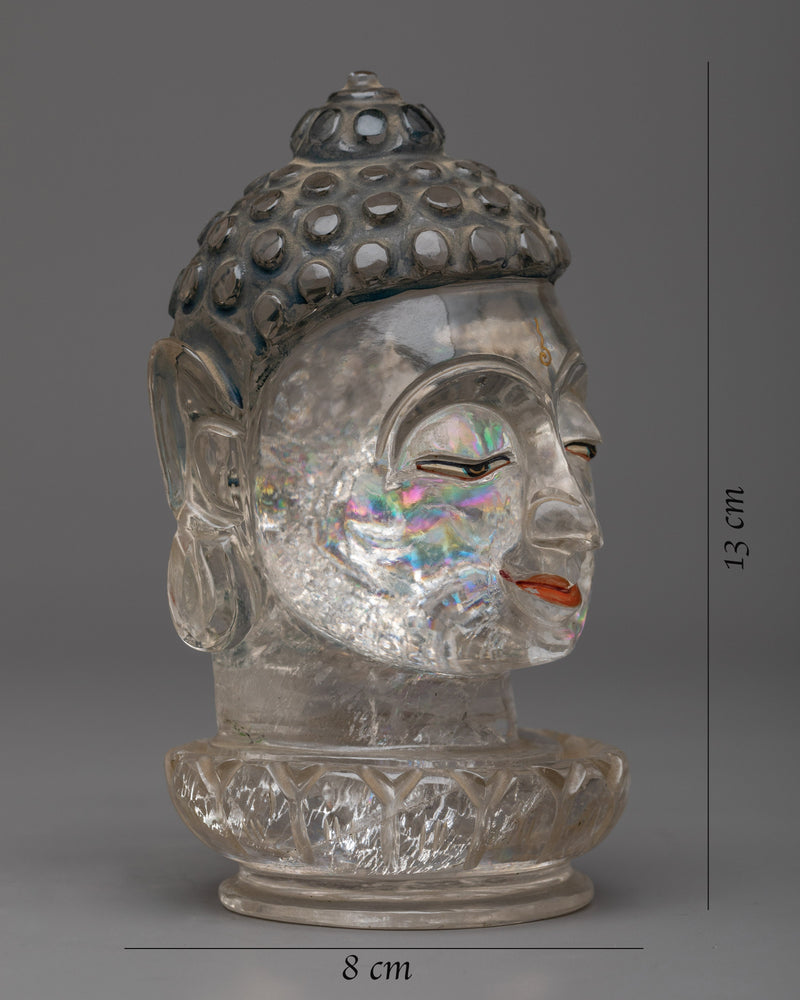 Crystal Buddha Head | Embrace the Clarity and Enlightenment