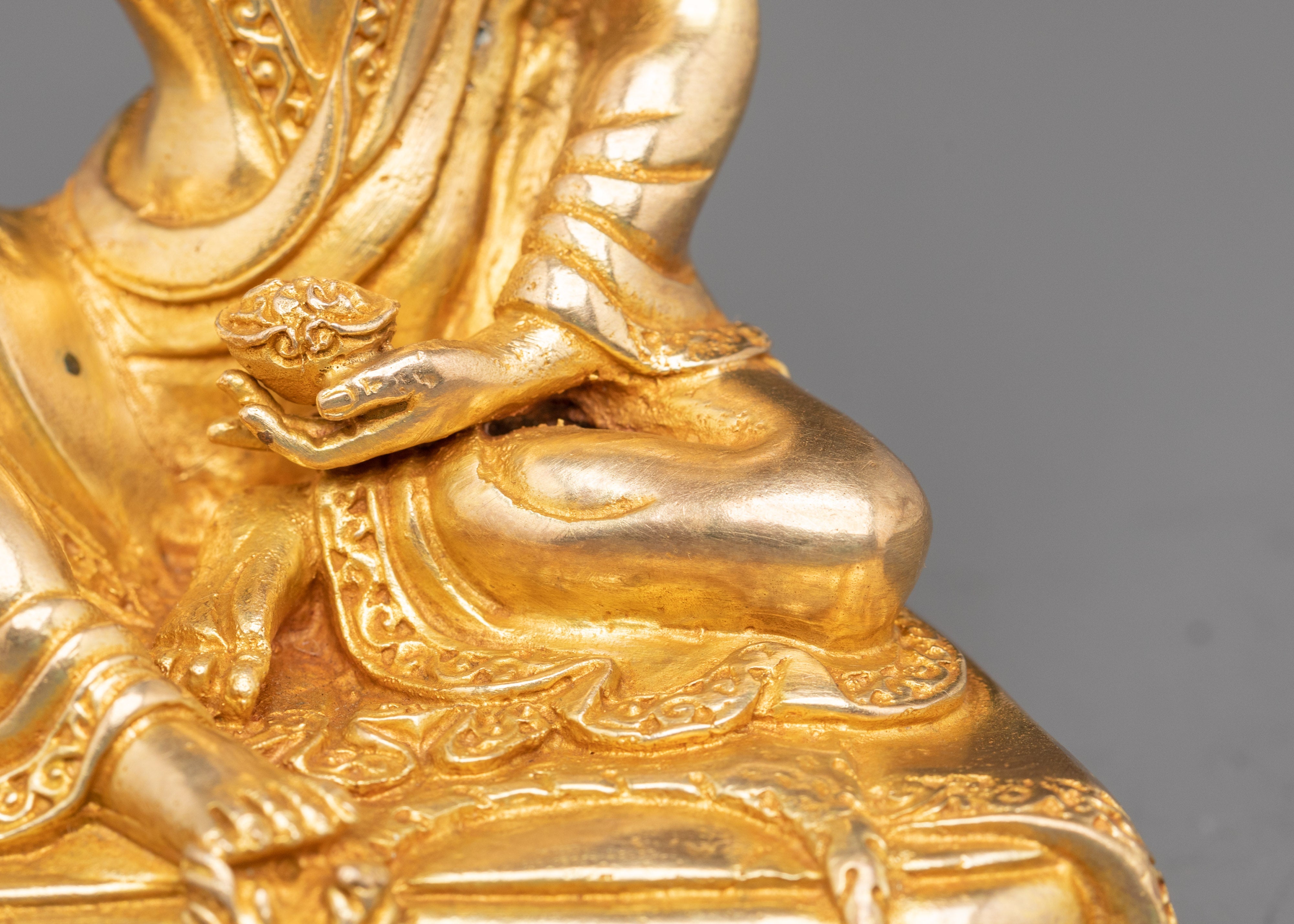 Tibetan Milarepa Figurine | Copper Statue of Great Yogi