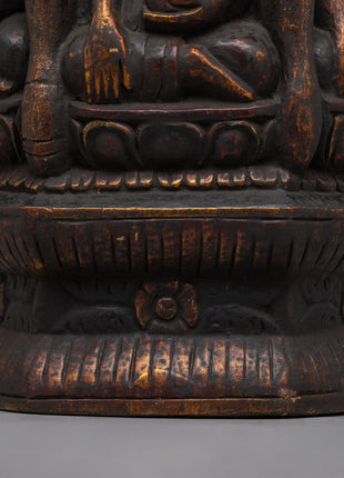 Handcrafted Shakyamuni Buddha Bodhi Wood Statue | A Sacred Buddhist Sculpture