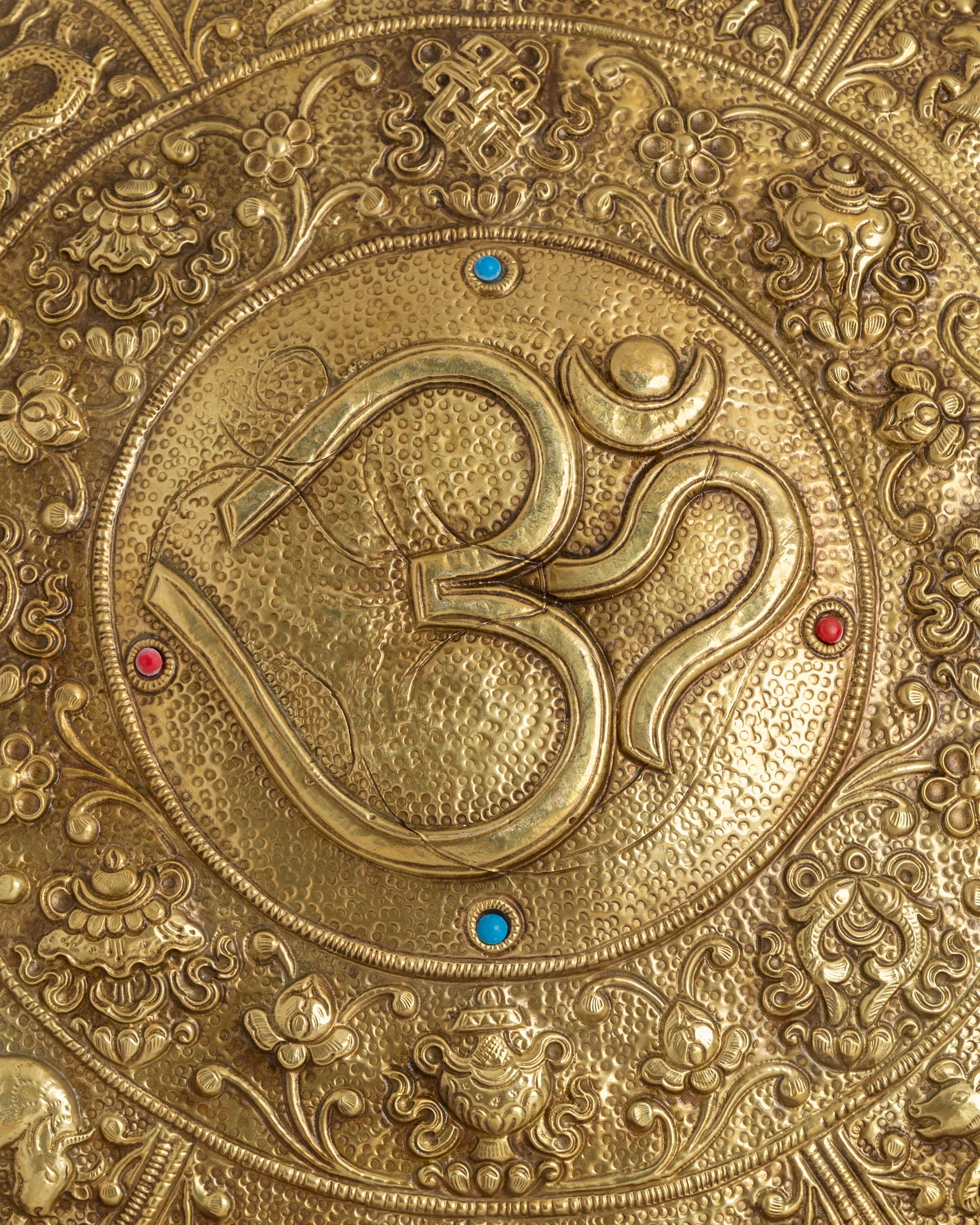 Sacred Om Mandala Wall Hanging | Tibetan Artwork for Spiritual Blessings