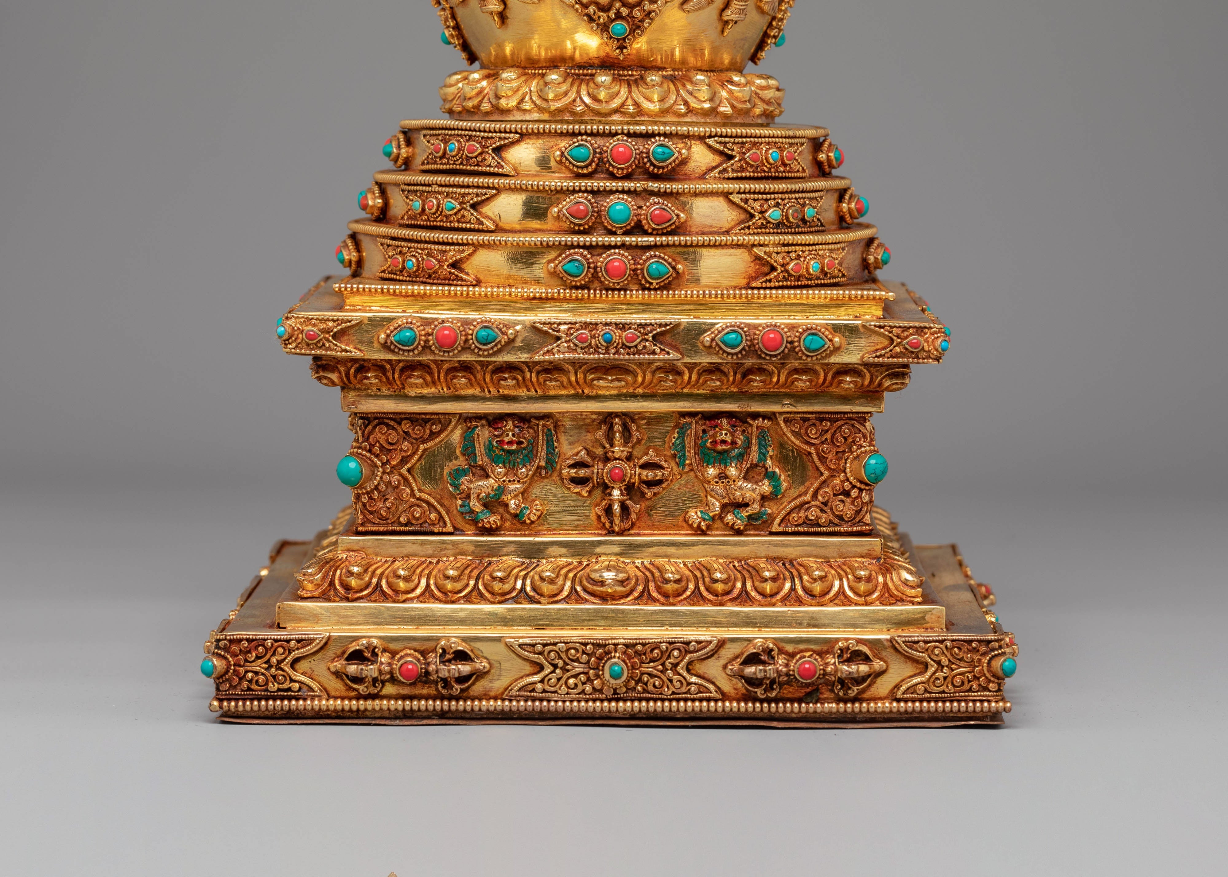 Handcrafted Tibetan Stupa for Ceremonies | Symbol of Enlightenment