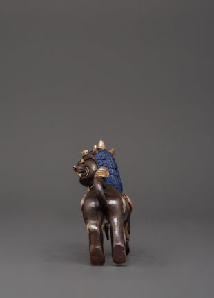Tibetan Snow Lion Statue Set | Handcrafted Buddhist Guardian Figures