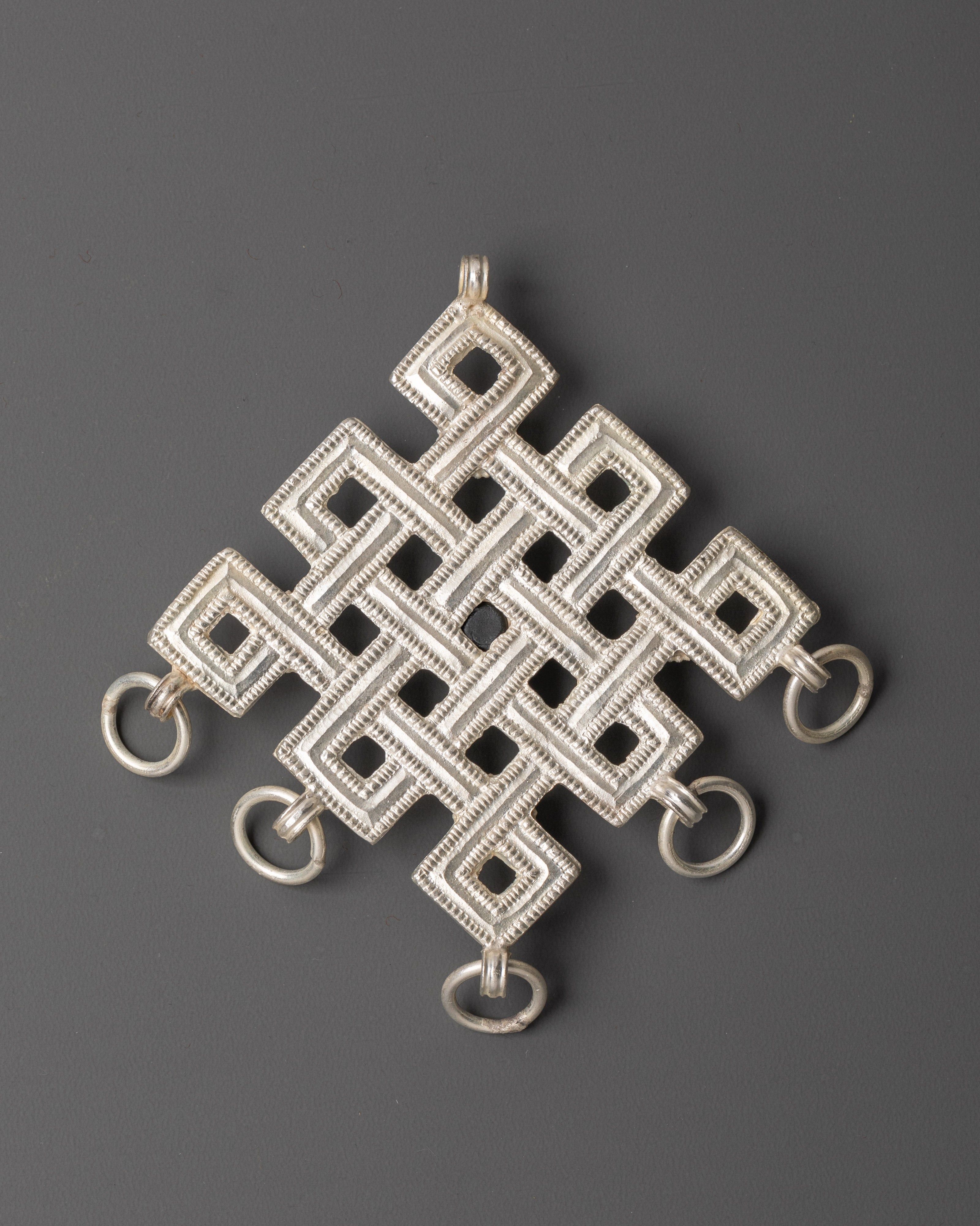 Handcrafted Endless Knot with Artificial Stones | Tibetan talisman