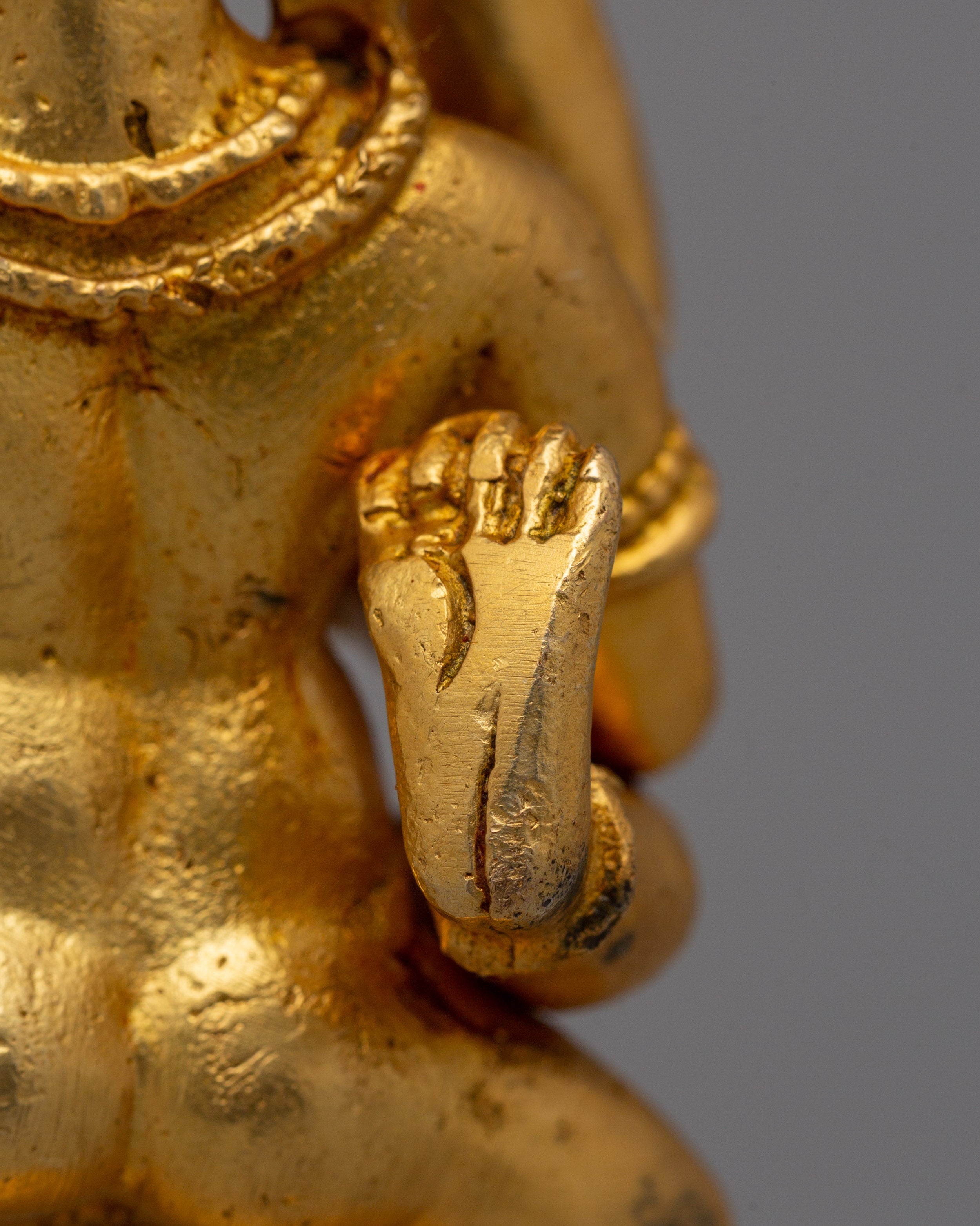 Black Dzambhala with Consort statue |  Buddhist Prosperity Sculpture
