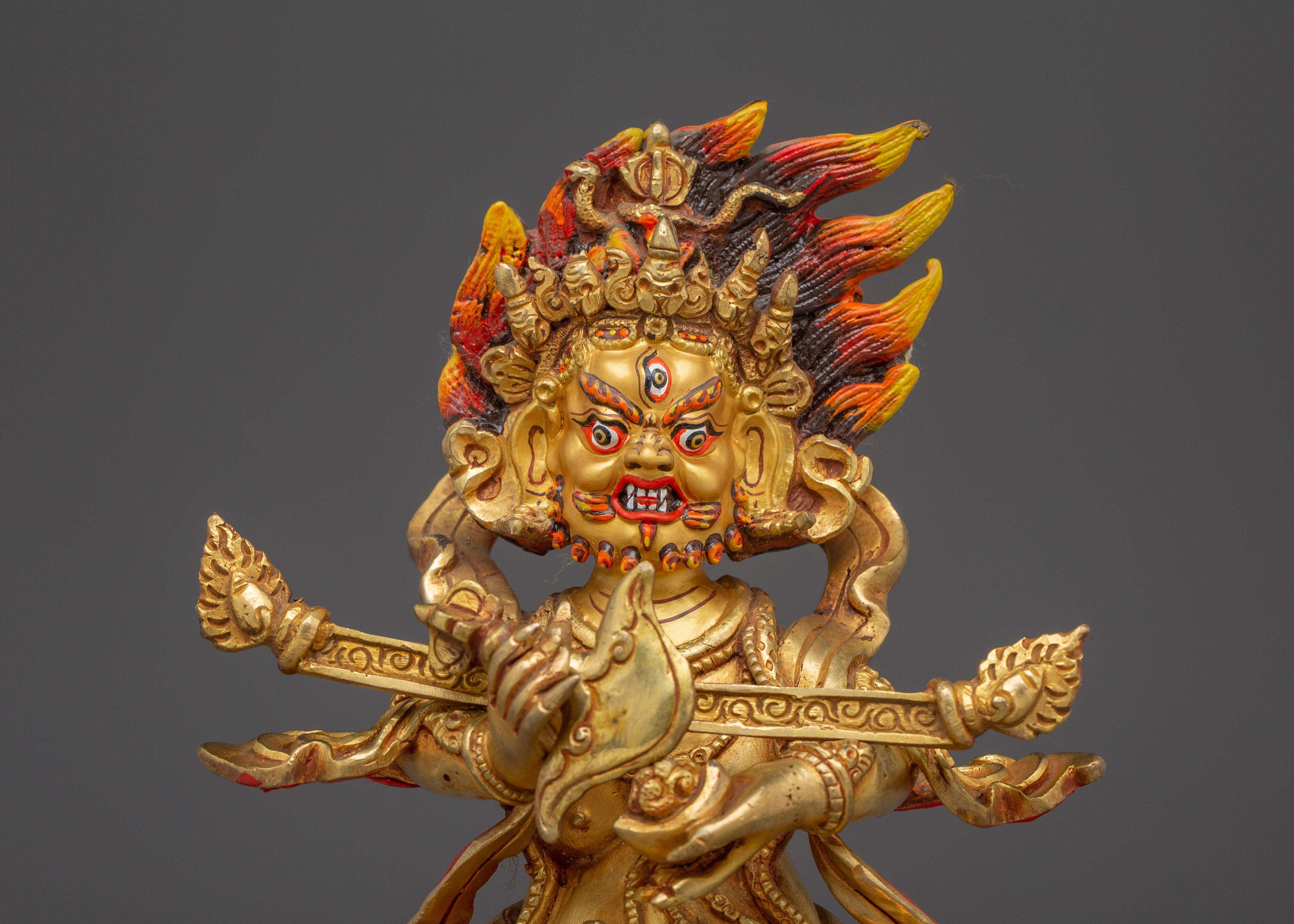 Sacred Statue of Sakya Mahakala | Tibetan Buddhist Dharma Protector