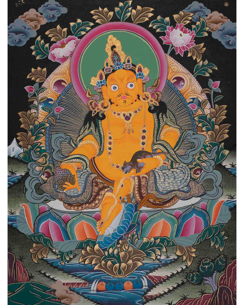 Dzambala Thangka Painting