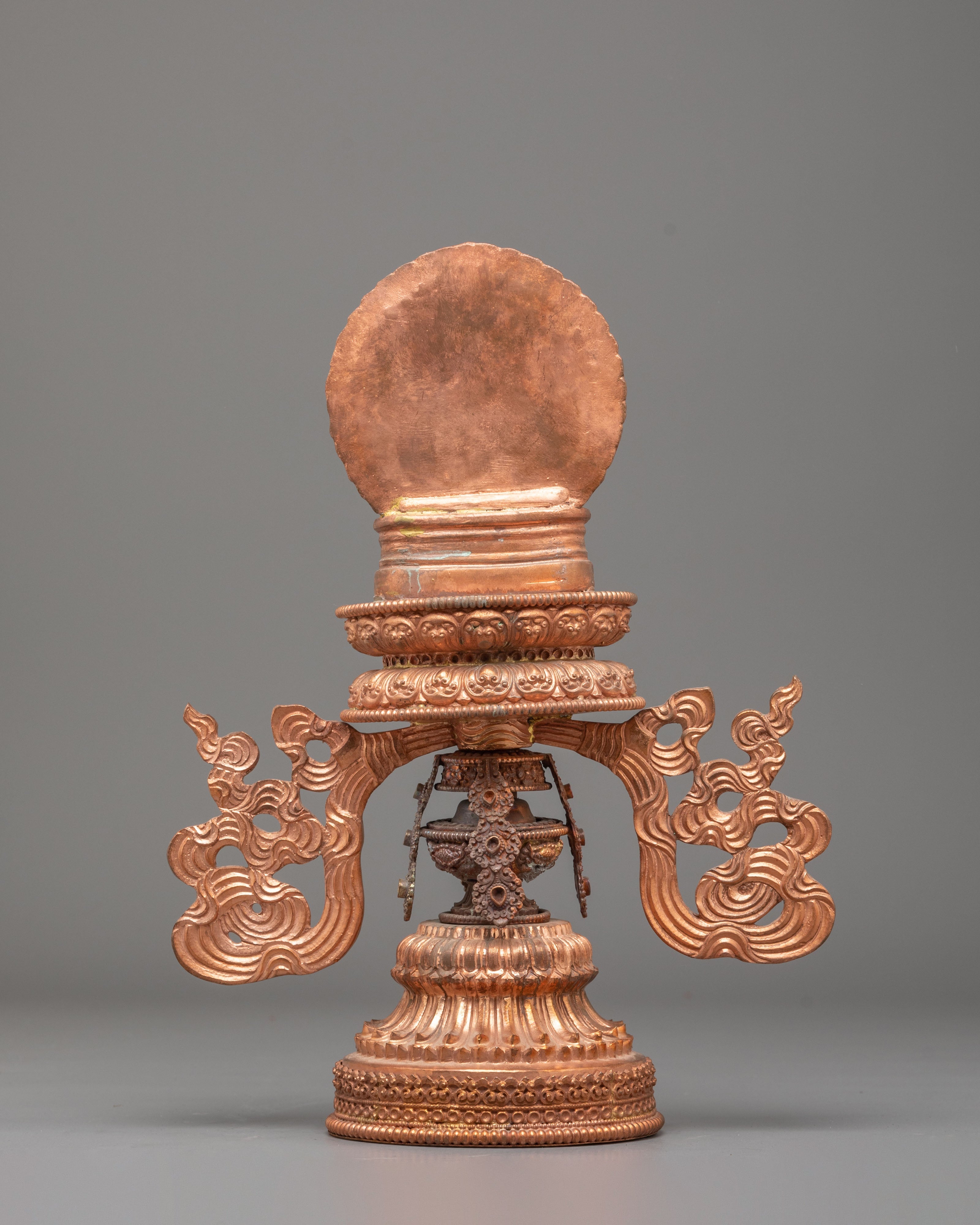 Sacred Buddhist Raja Rani Decorative Set | Copper Royal Figurine Collection