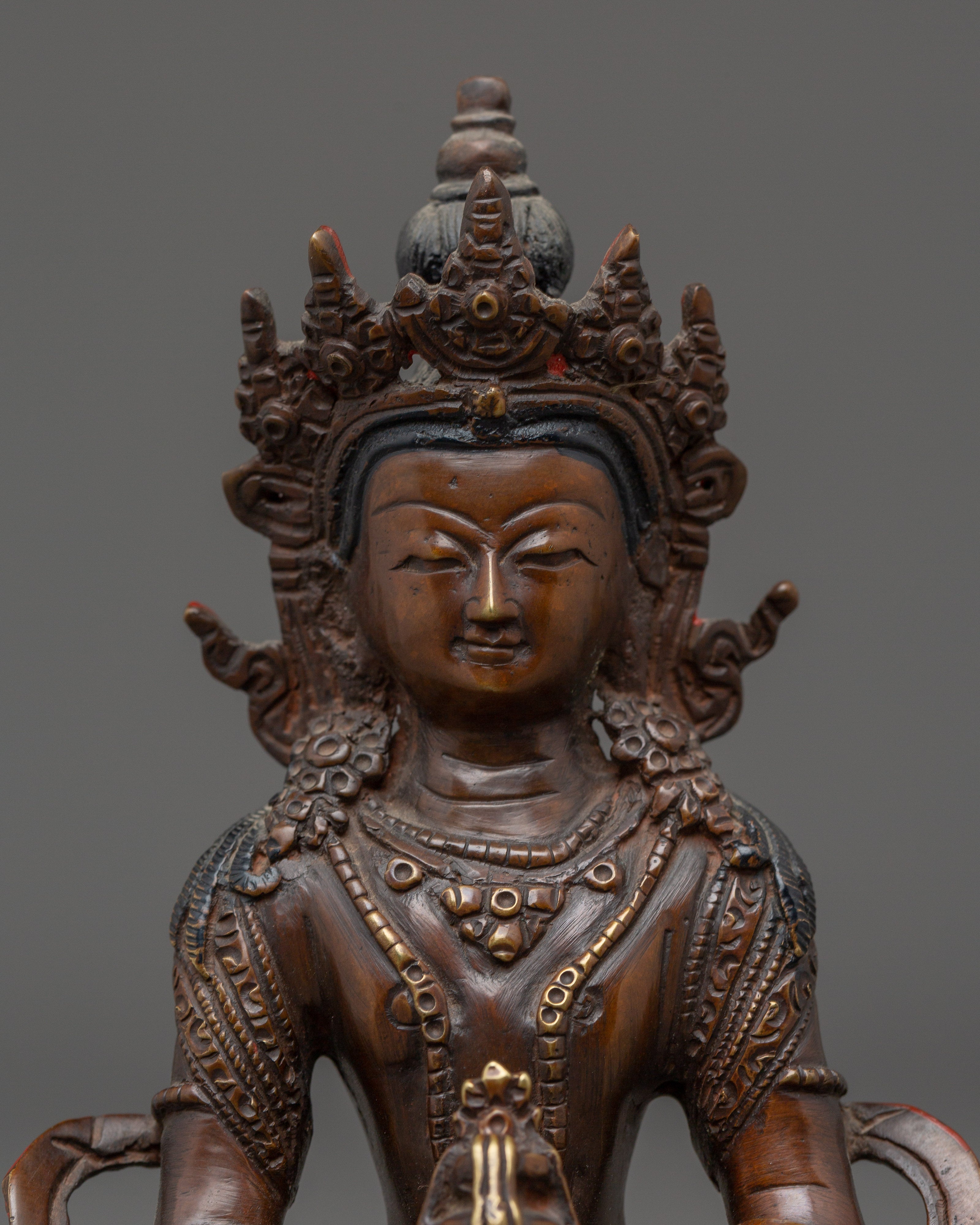 Traditional Amitayus Buddha Sculpture | Symbol of Longevity & Peace
