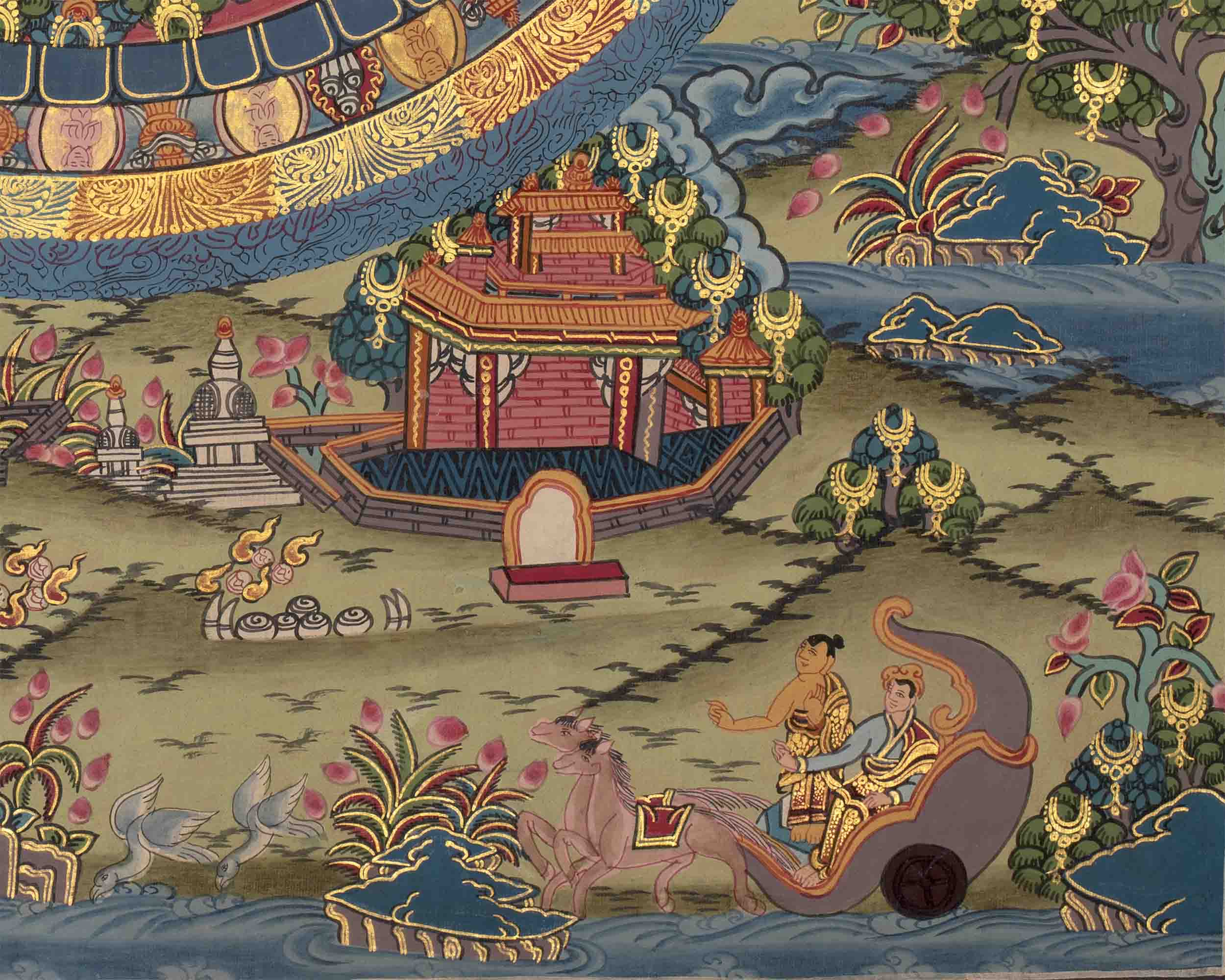Blue Medicine Buddha Mandala Thangka Painting | The Buddha of Healing