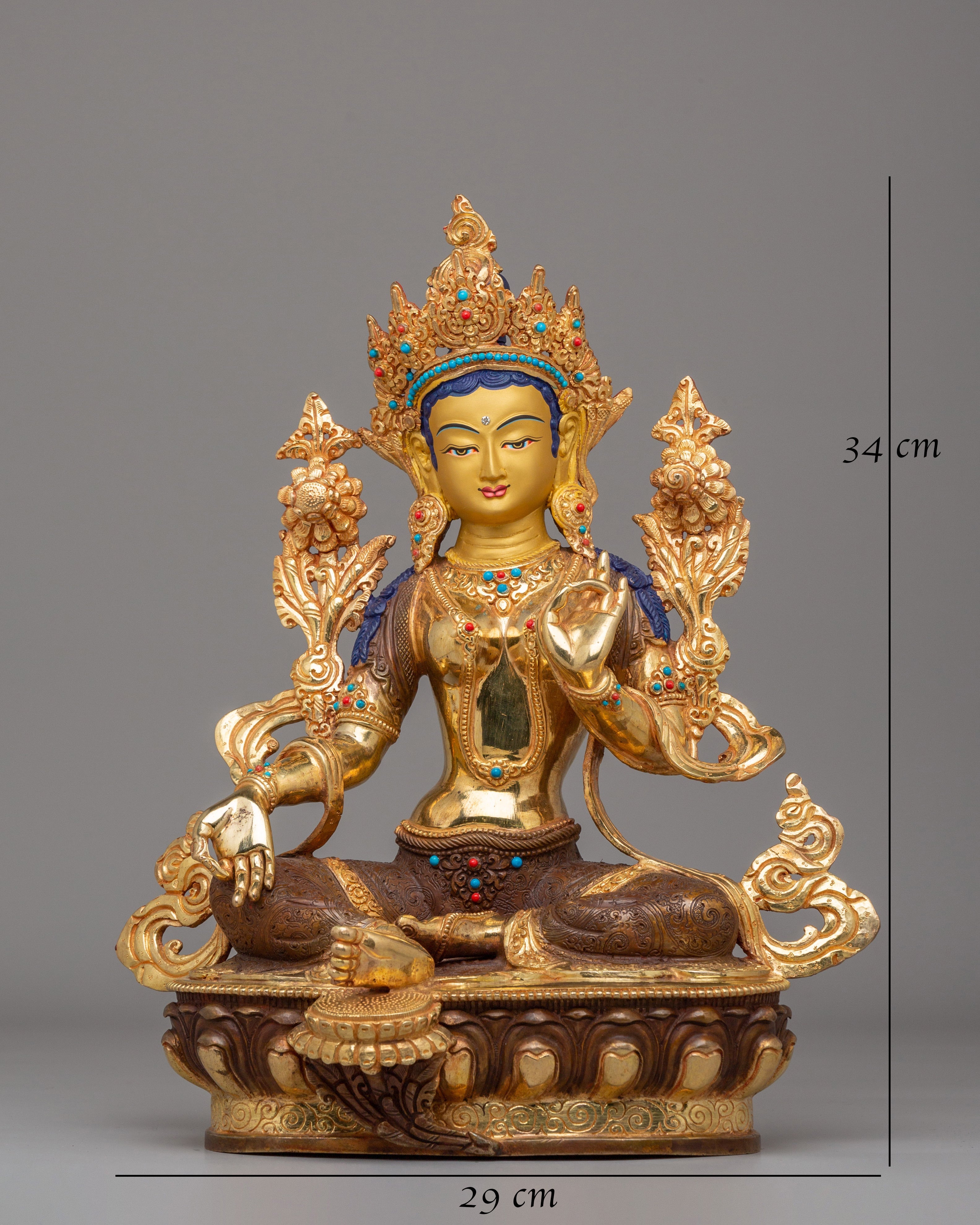Himalayan Shyama Tara Statue | Green Tara Figurine