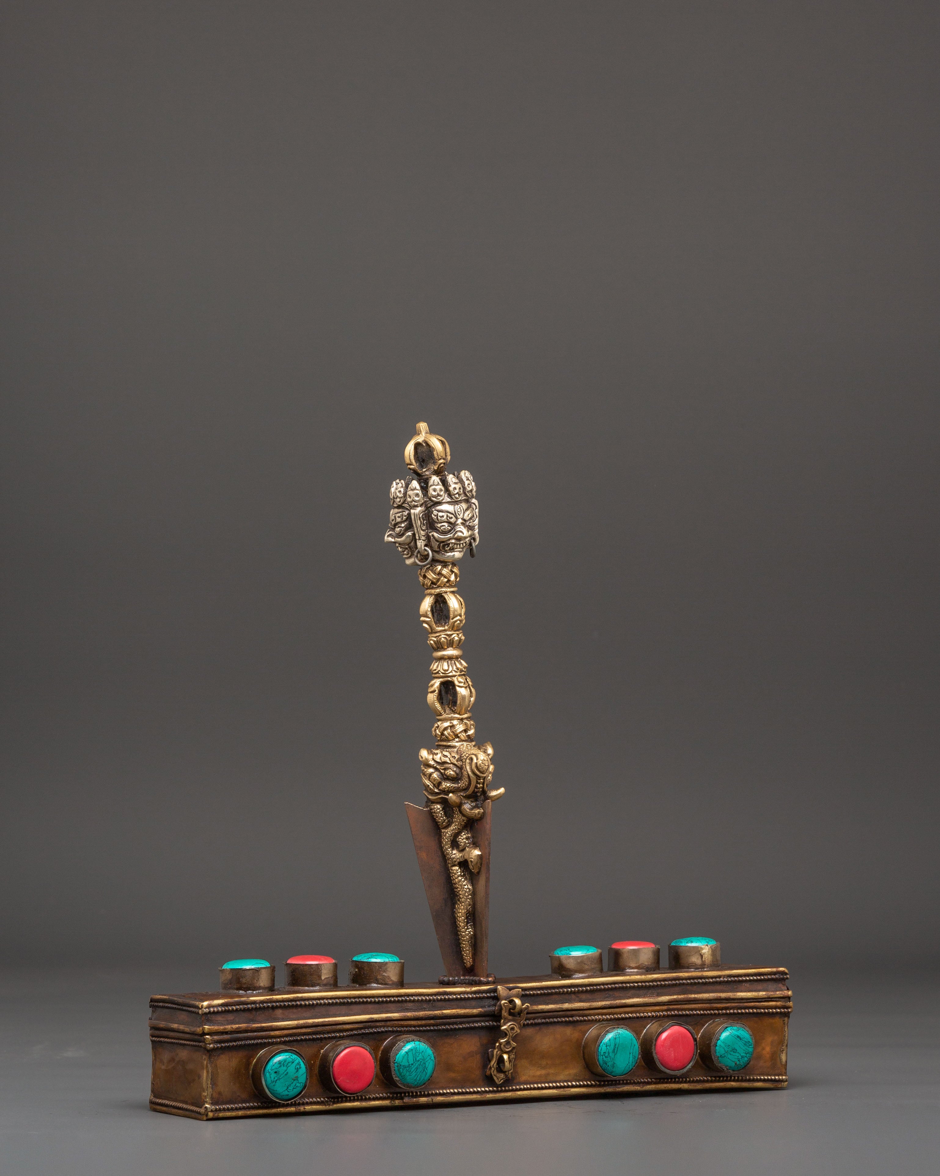 Tibetan Phurba with Box | Sacred Ritual Dagger