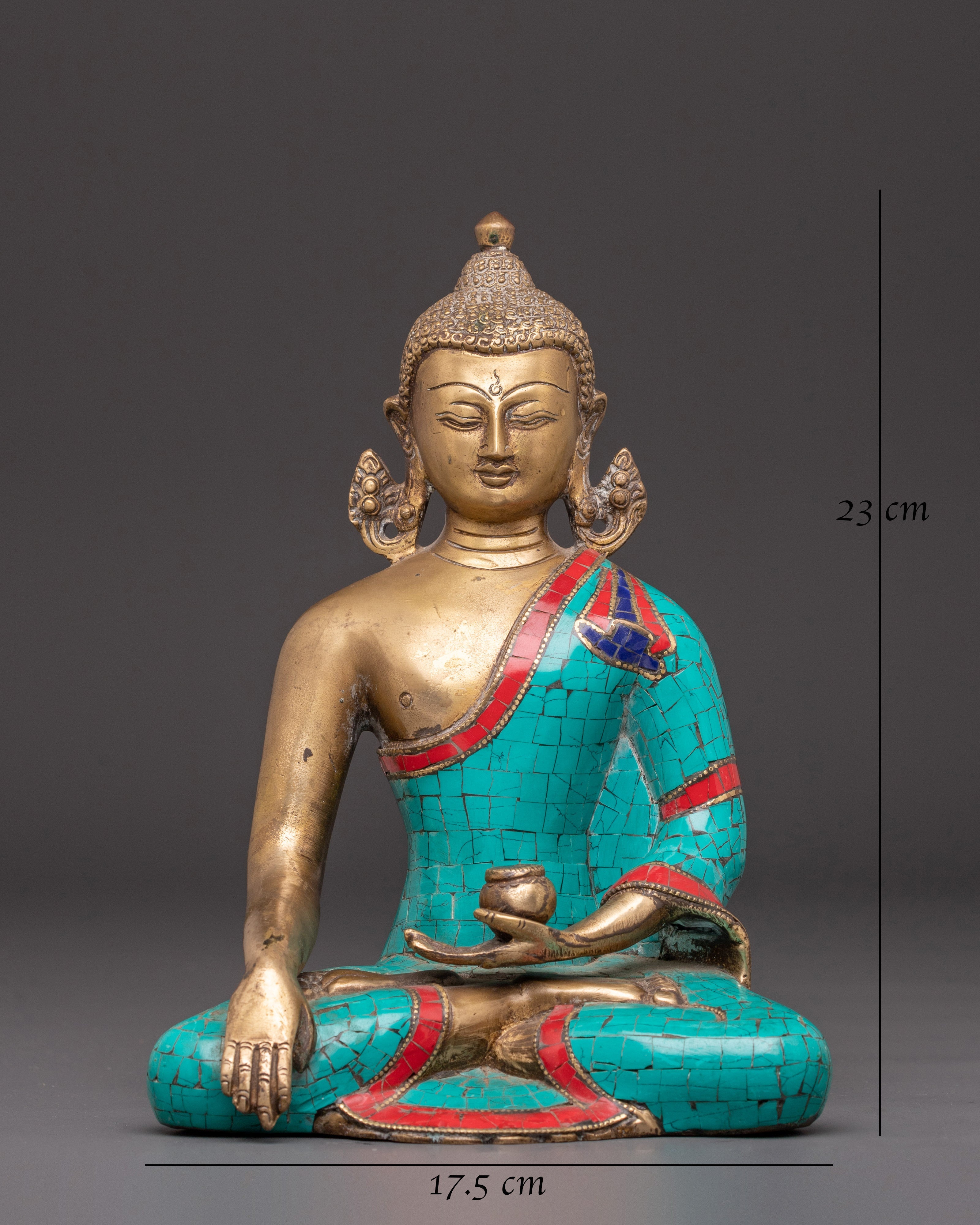 Sacred Buddha Shakyamuni Himalayan Statue | Brass Shakyamuni Buddha Art