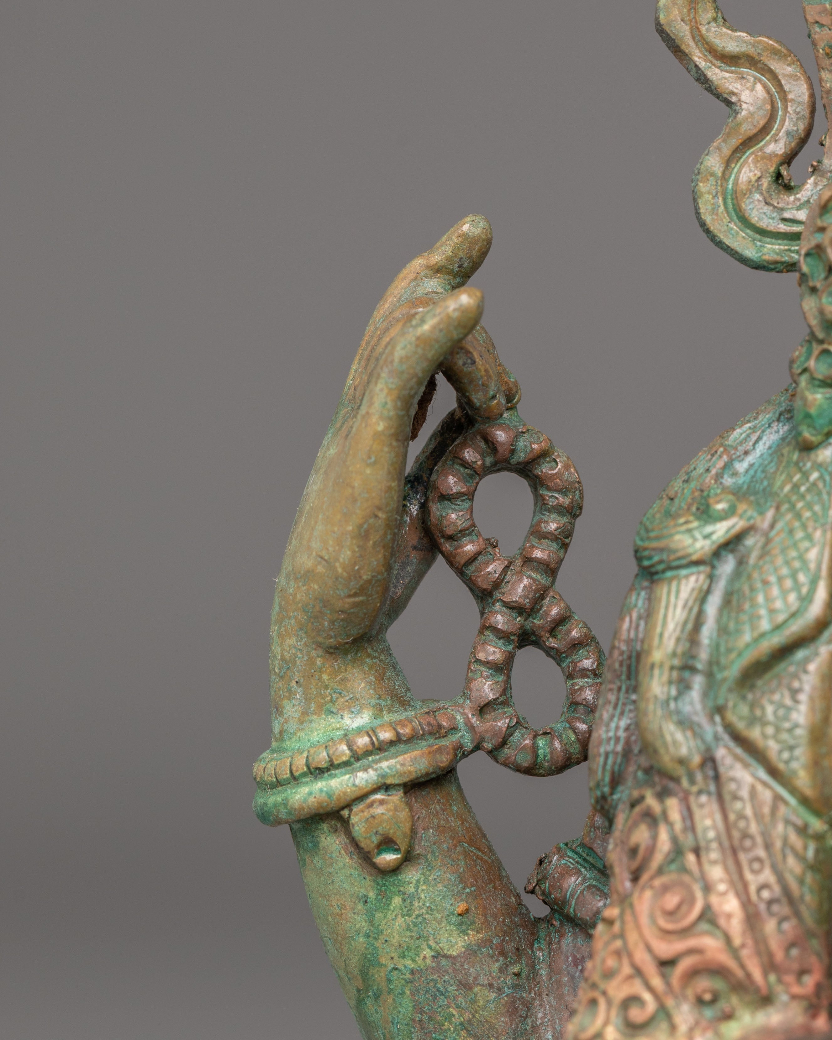 Oxidized Copper Statue of Chenrezig | The Compassionate Bodhisattva