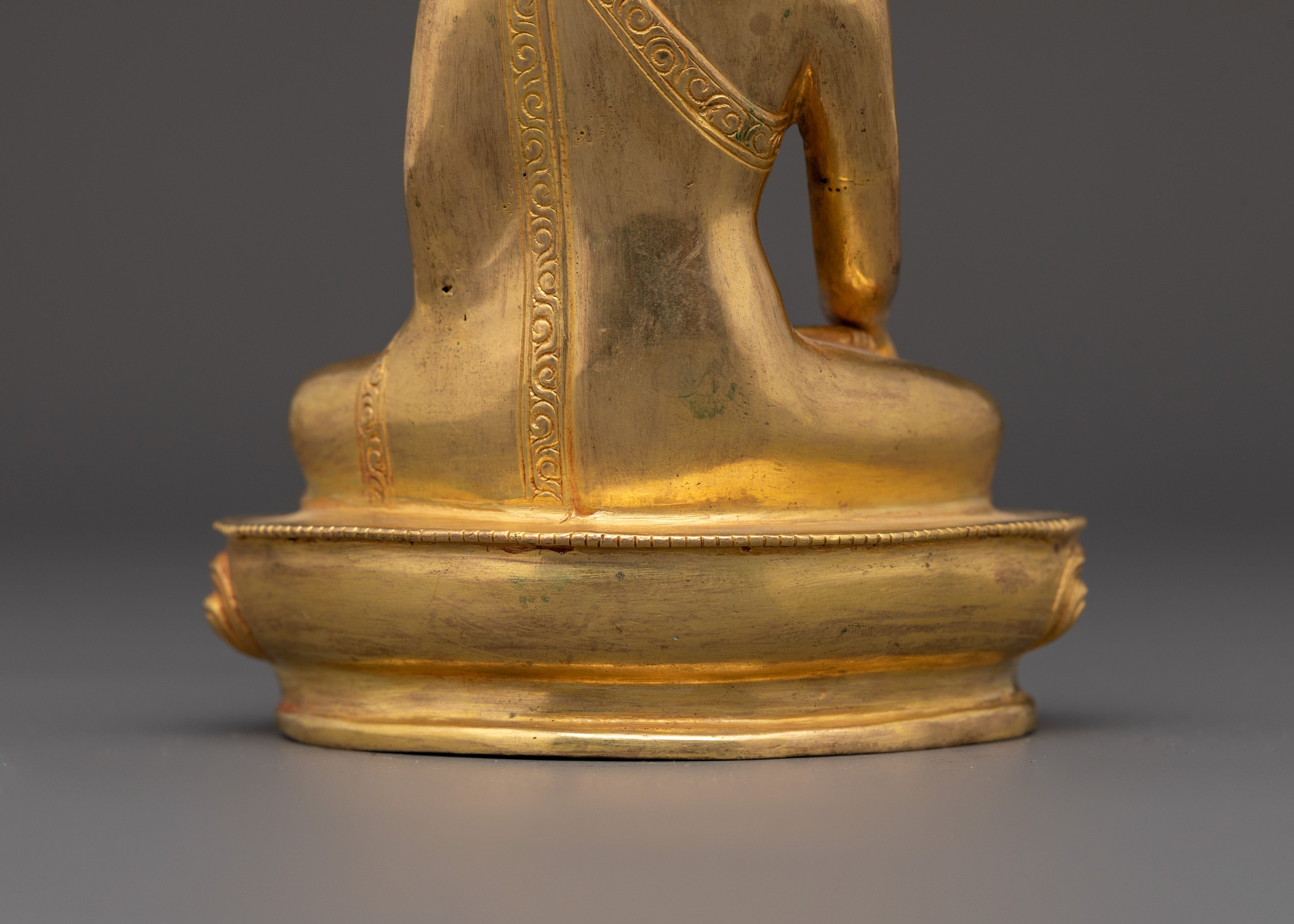 Gold-Plated Copper Shakyamuni Buddha | For Home Altar Decor